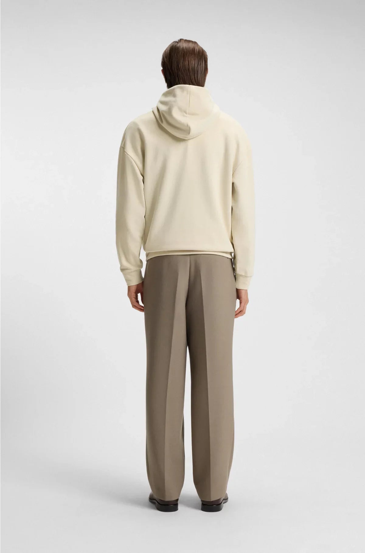 PEACHED-COTTON HOODIE WITH DOUBLE B MONOGRAM