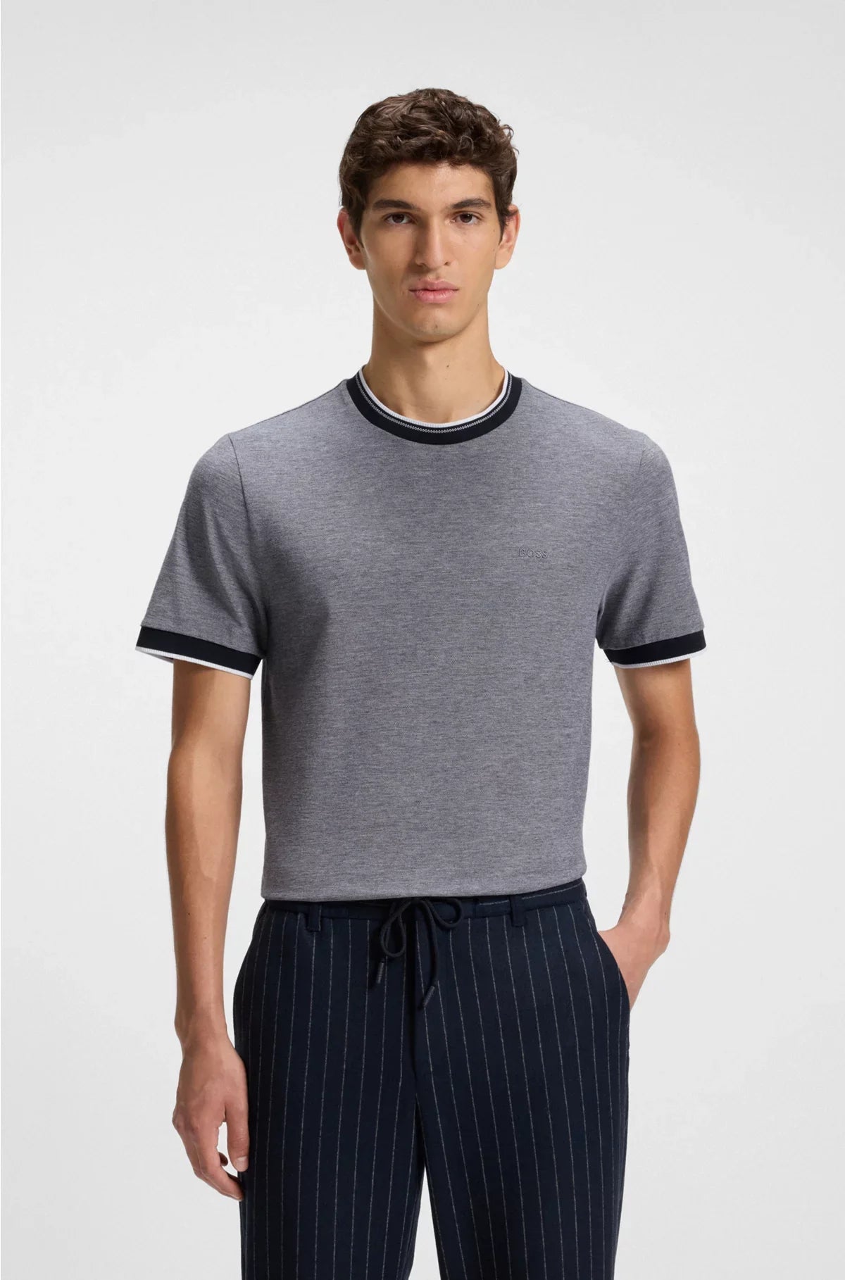 T-SHIRT IN PIQUÉ DI COTONE CON DETTAGLIO LOGO