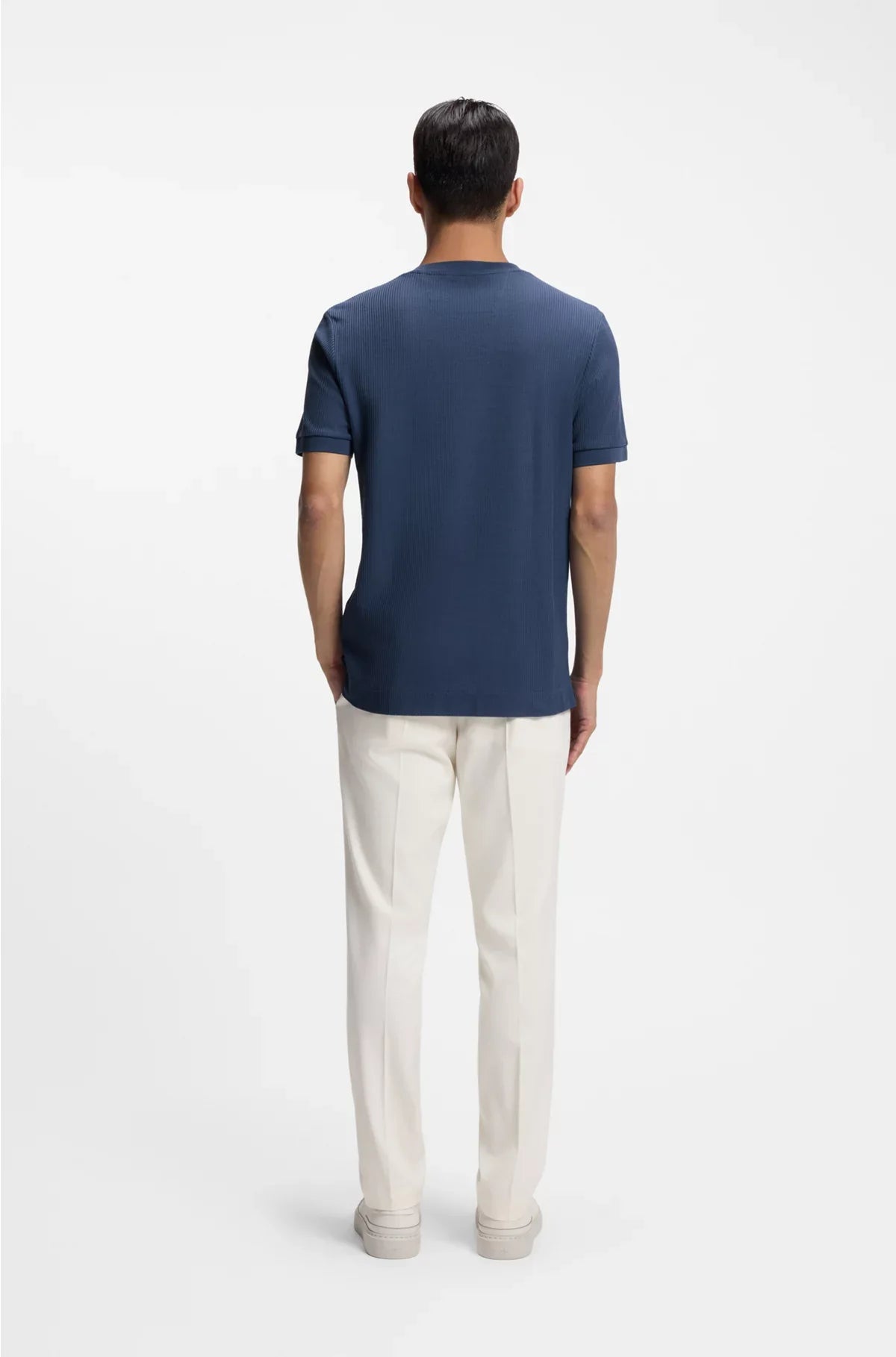 T-SHIRT REGULAR FIT IN COTONE STRUTTURATO