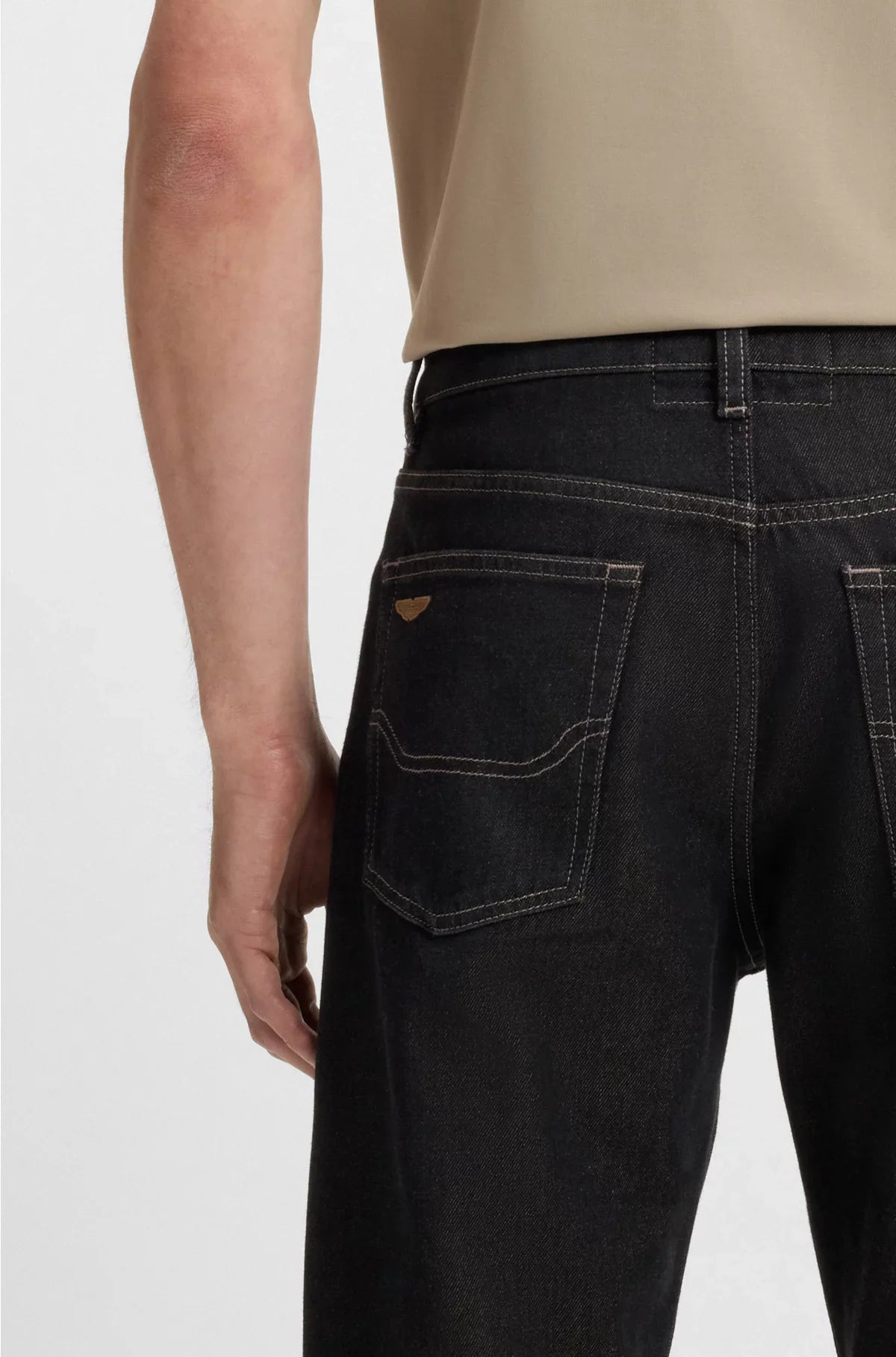 JEANS WITH ALUMINIUM OVERDYE