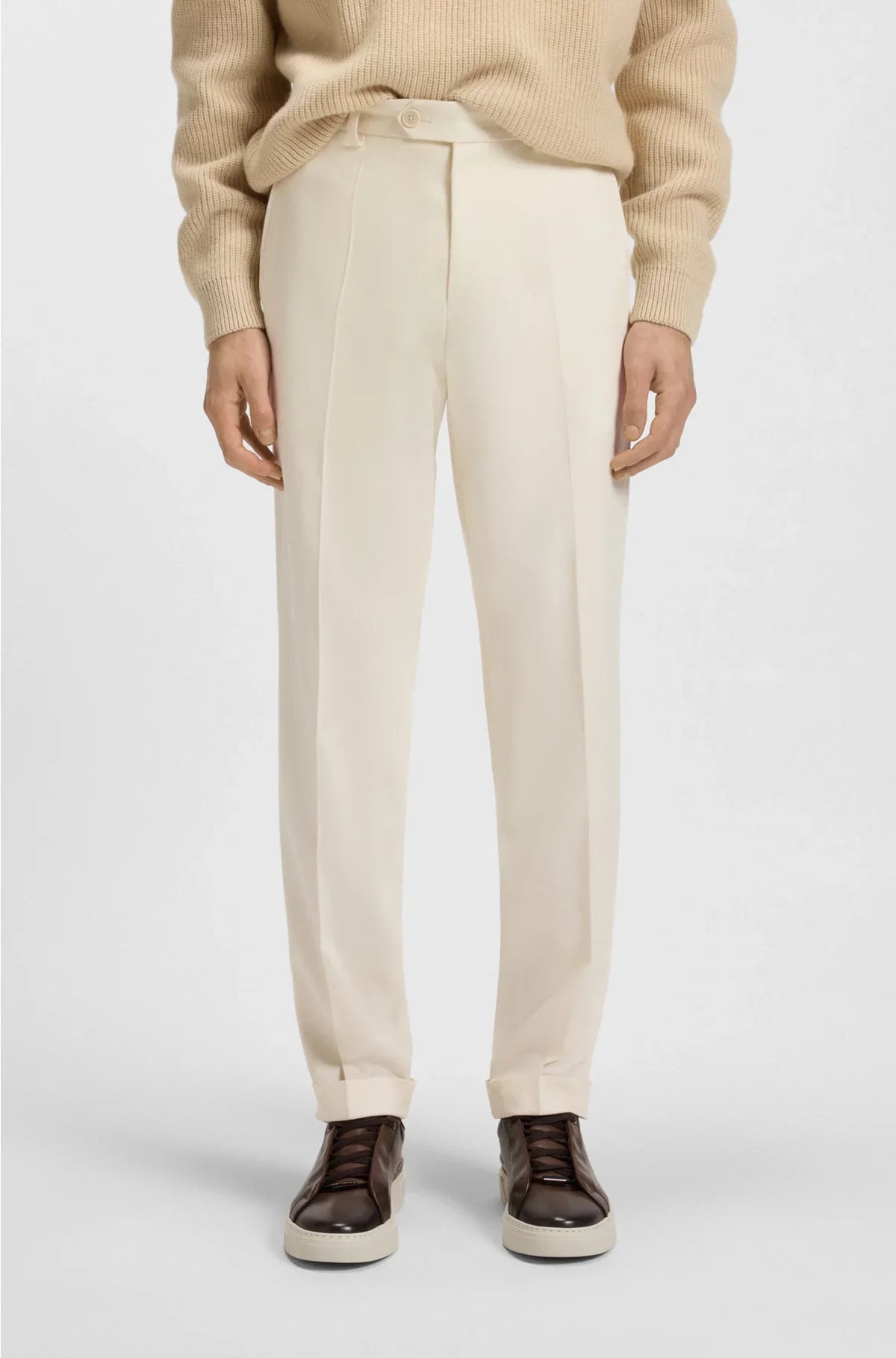 FORMAL TROUSERS INMICRO-PATTERNED VIRGIN WOOL