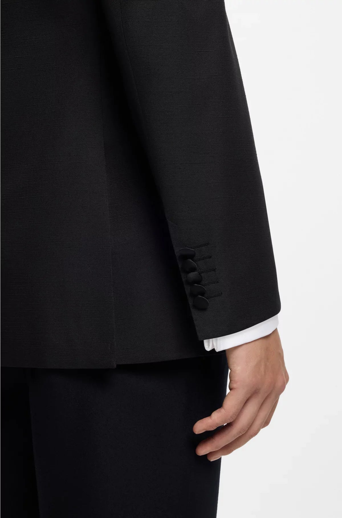 DOUBLE-BREASTED TUXEDO JACKET IN SILK