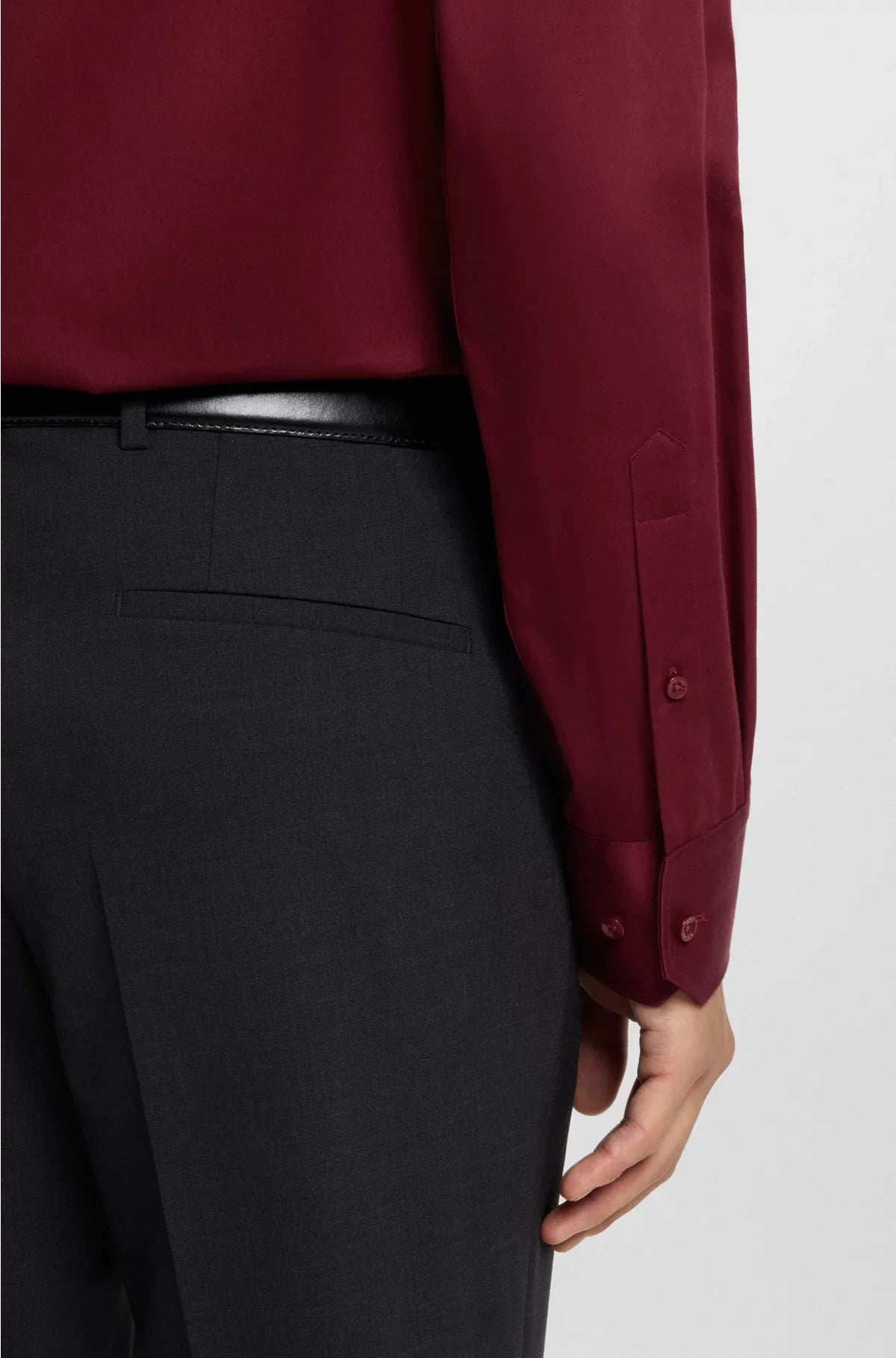 REGULAR-FIT SHIRT IN EASY-IRON COTTON SATIN