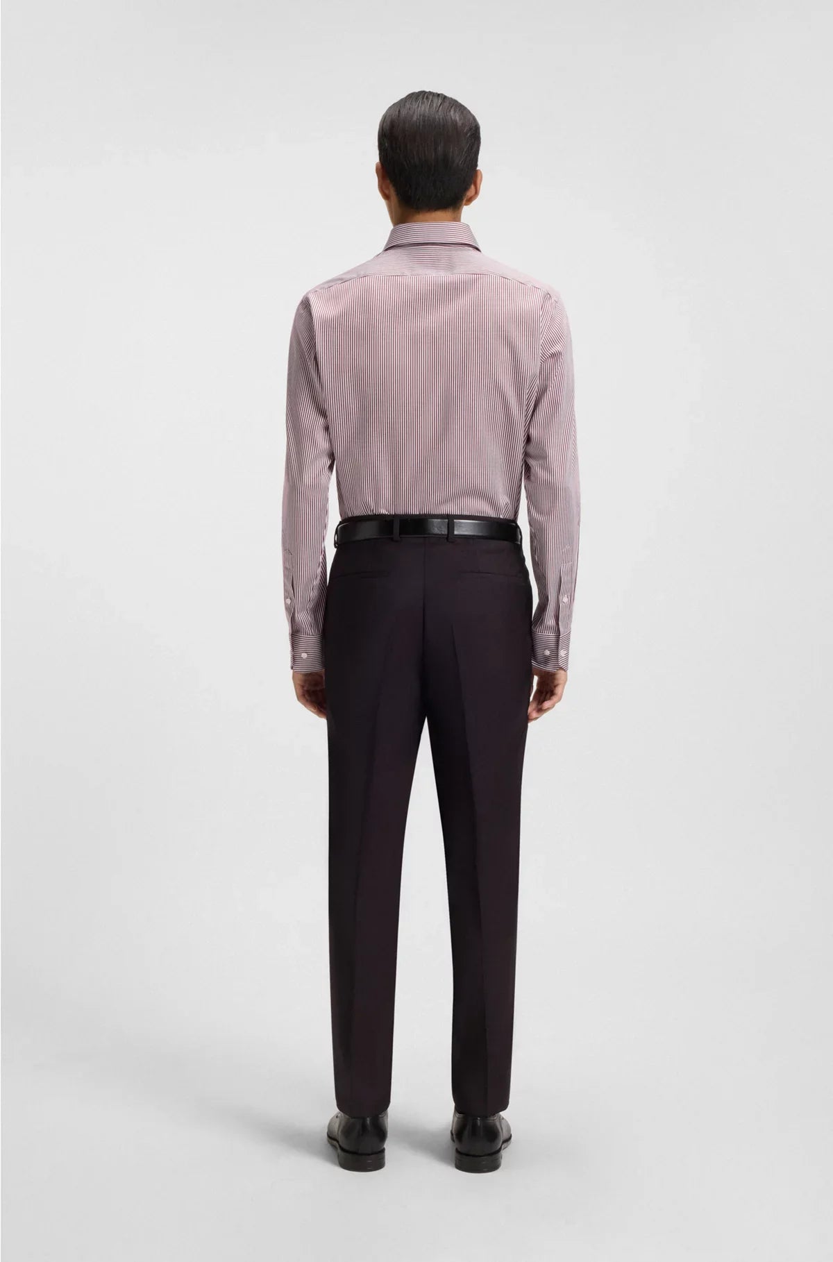 CAMICIA REGULAR-FIT IN RASO DI COTONE A RIGHE FACILE DA STIRARE