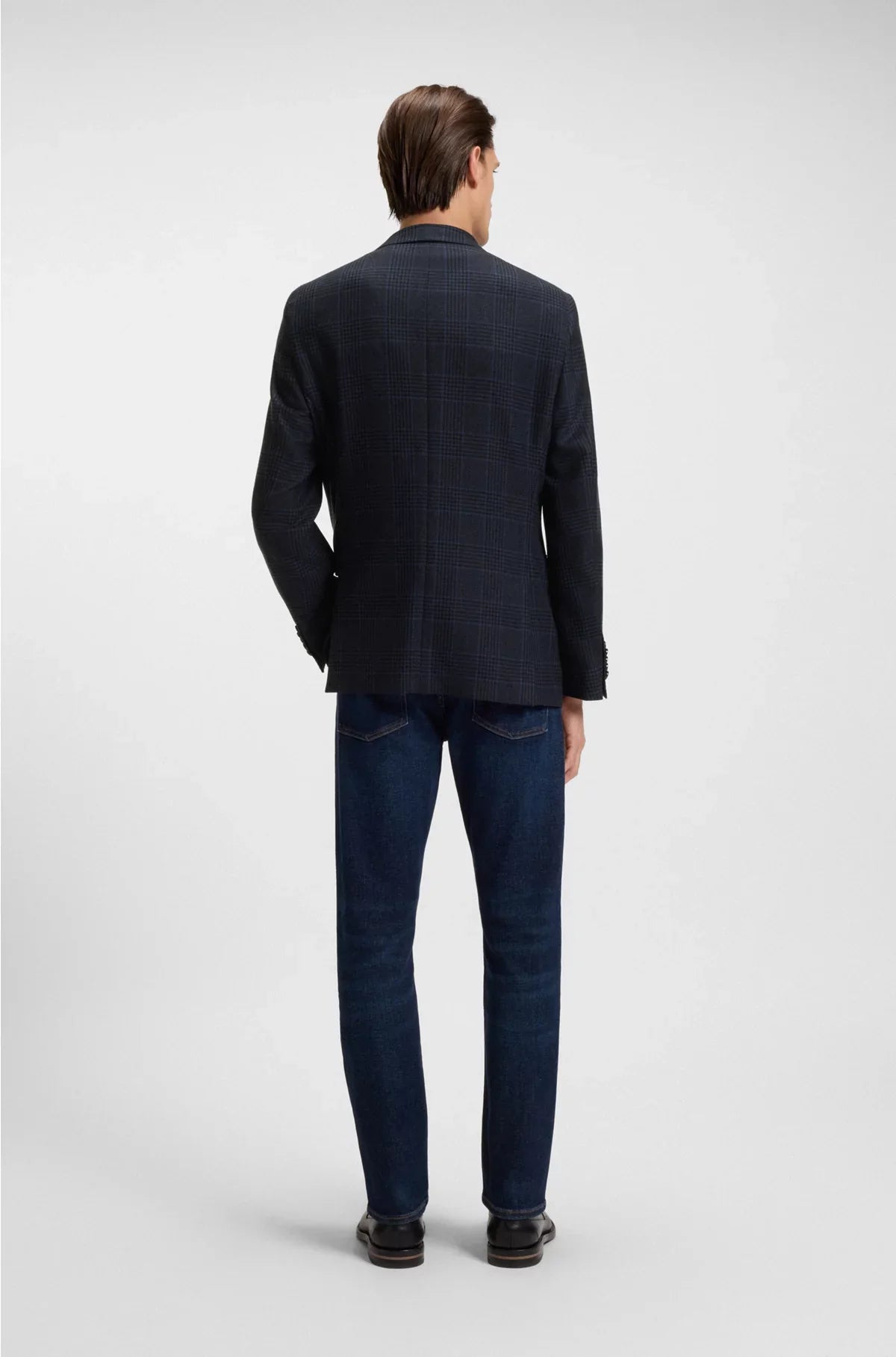 BLAZER REGULAR FIT IN LANA E CASHMERE A QUADRI