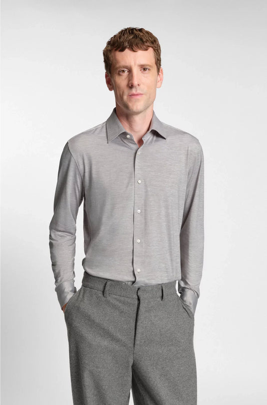CAMICIA SLIM FIT IN FLANELLA SPONSORATA ELASTICIZZATA PERFORMANCE