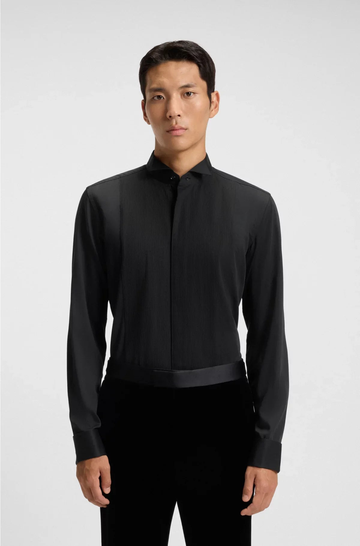 CAMICIA SLIM-FIT IN RASO DI COTONE FACILE DA STIRARE