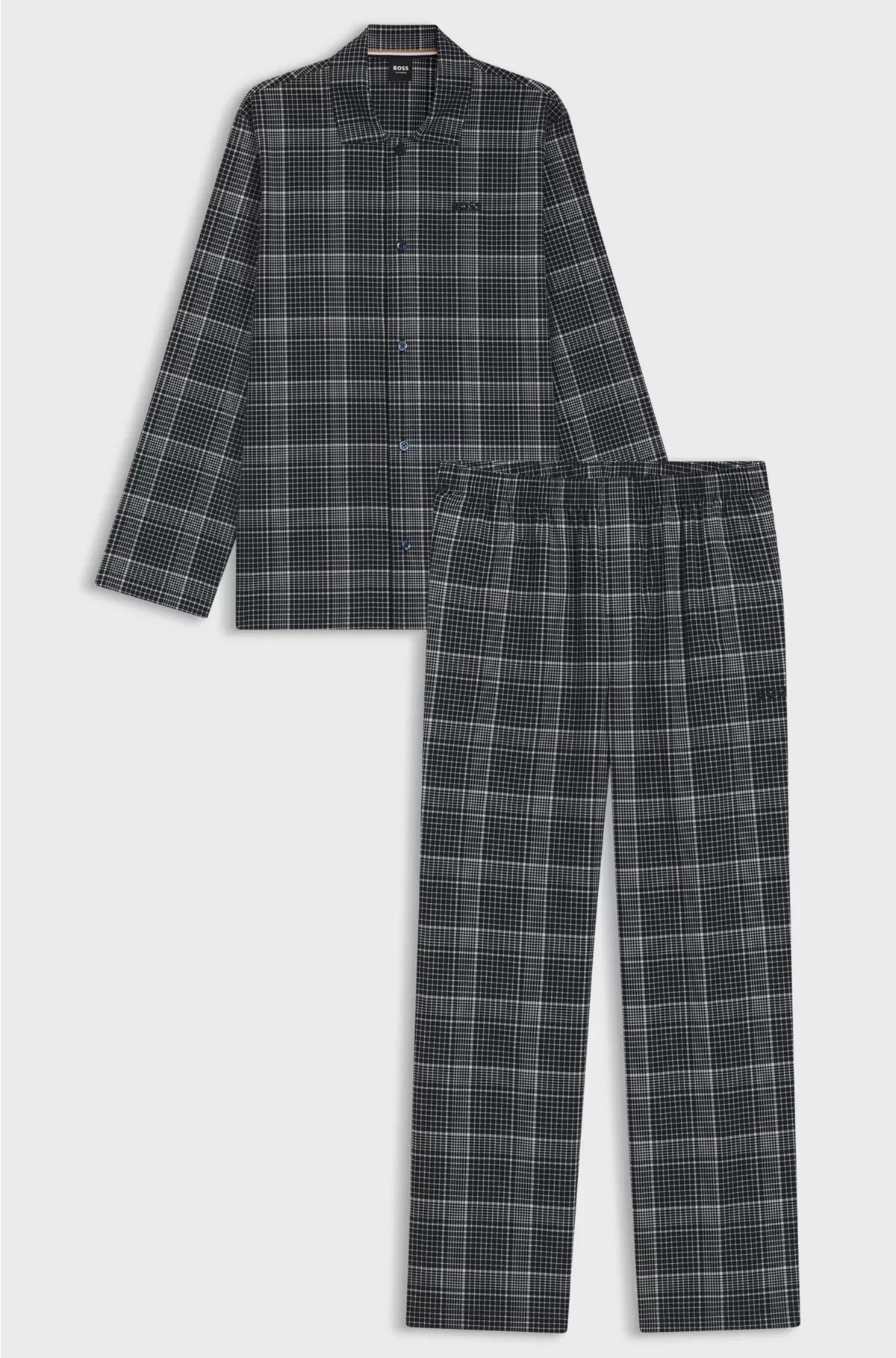 GIFT-BOXED CHECKED PYJAMAS WITH EMBROIDERED LOGOS