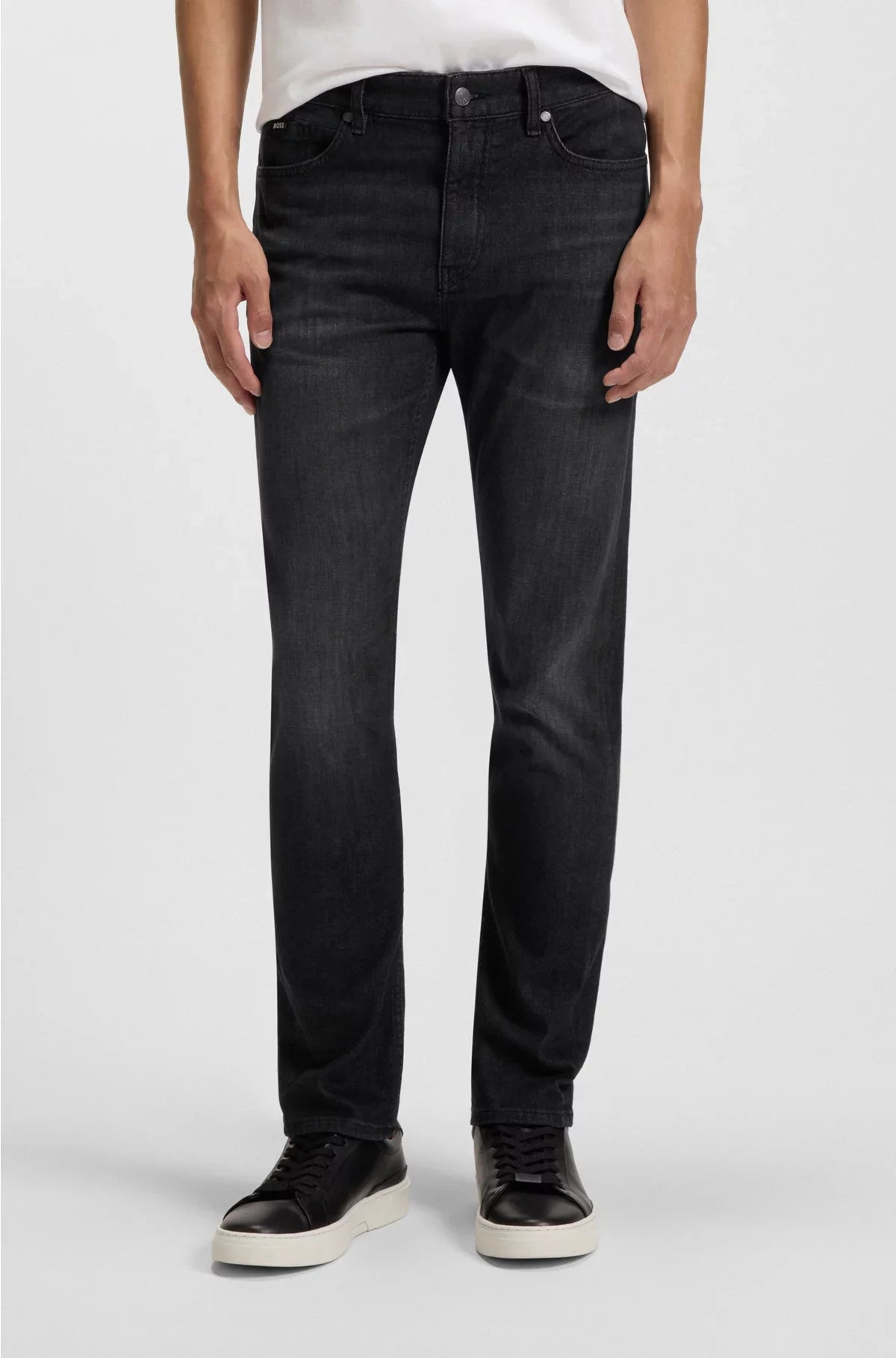 DELAWARE SLIM-FIT JEANS IN BLACK ITALIAN-MADE DENIM