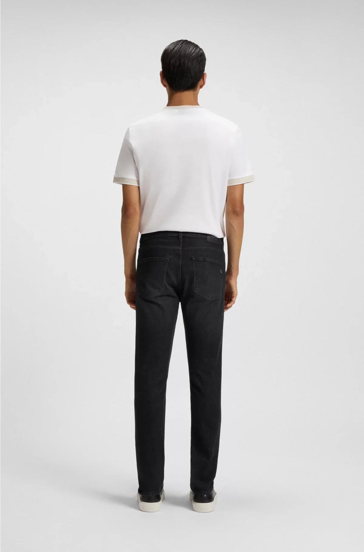 DELAWARE SLIM-FIT JEANS IN BLACK ITALIAN-MADE DENIM