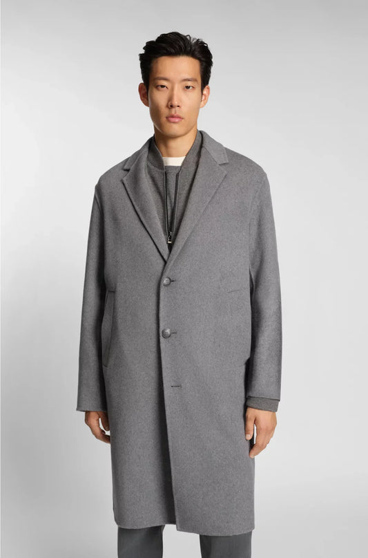 CAPPOTTO DALLA VESTIBILITÀ MORBIDA IN MISCELA DI LANA MÉLANGE