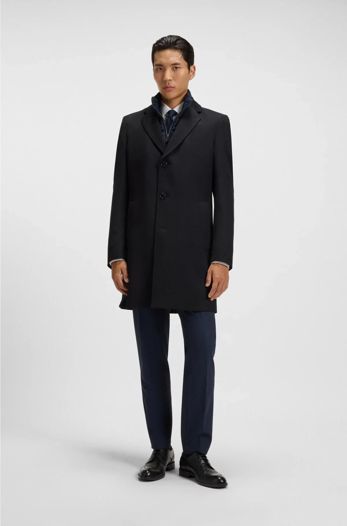 SLIM-FIT WATER-REPELLENT COAT WITH DETACHABLE INNER