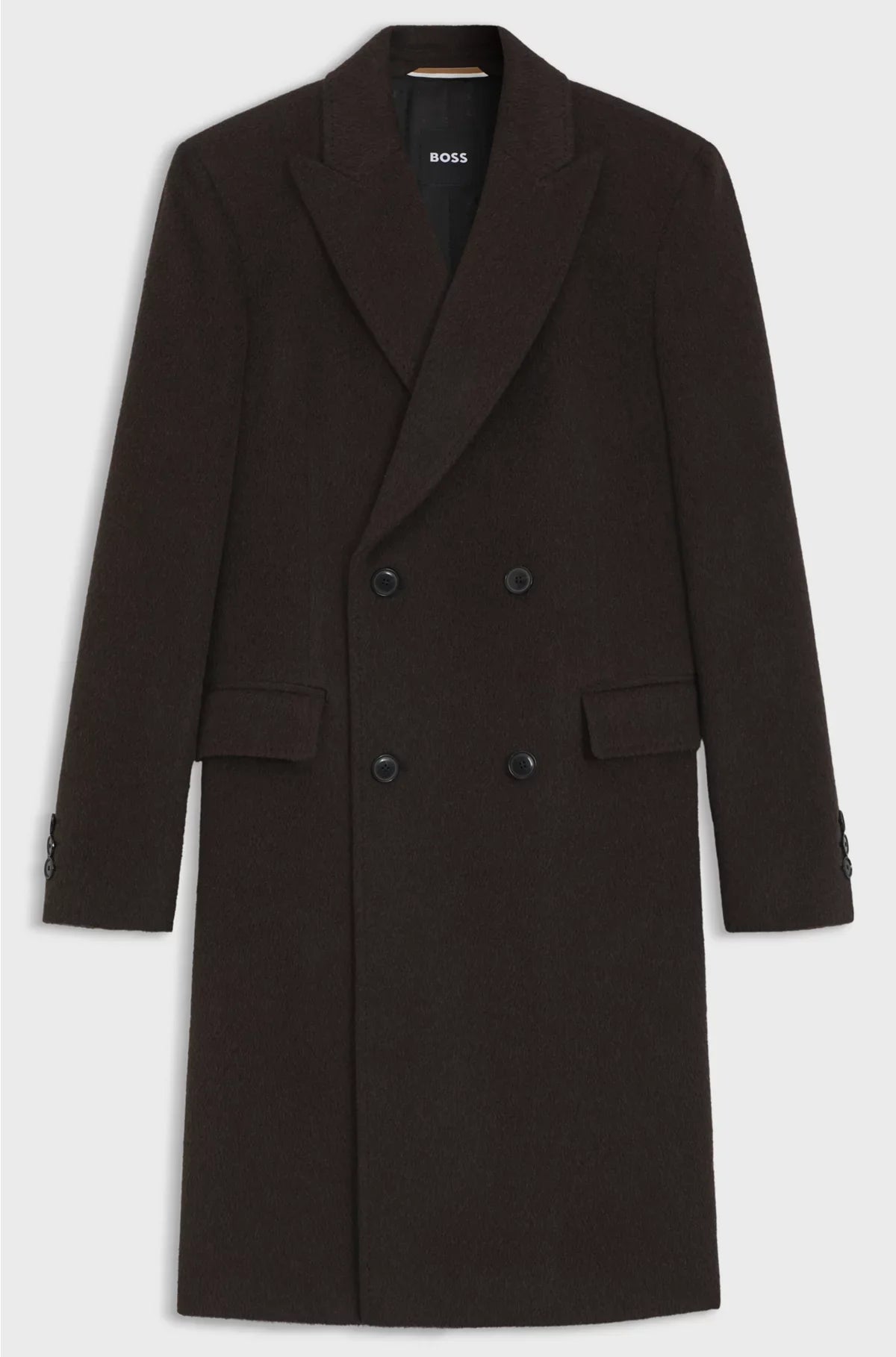 DOUBLE-BREASTED COAT IN AN ALPACA BLEND