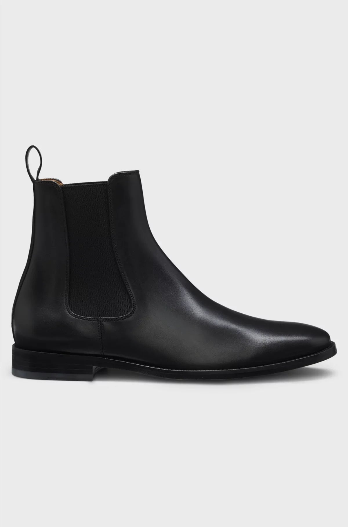LEATHER CHELSEA BOOTS WITH ELASTICATED PANELS