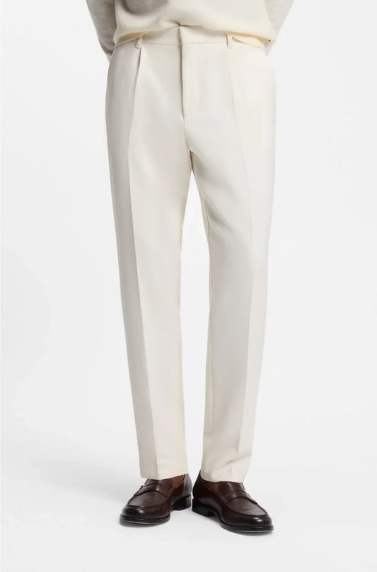 TAPERED-FIT TROUSERS IN STRETCH FABRIC