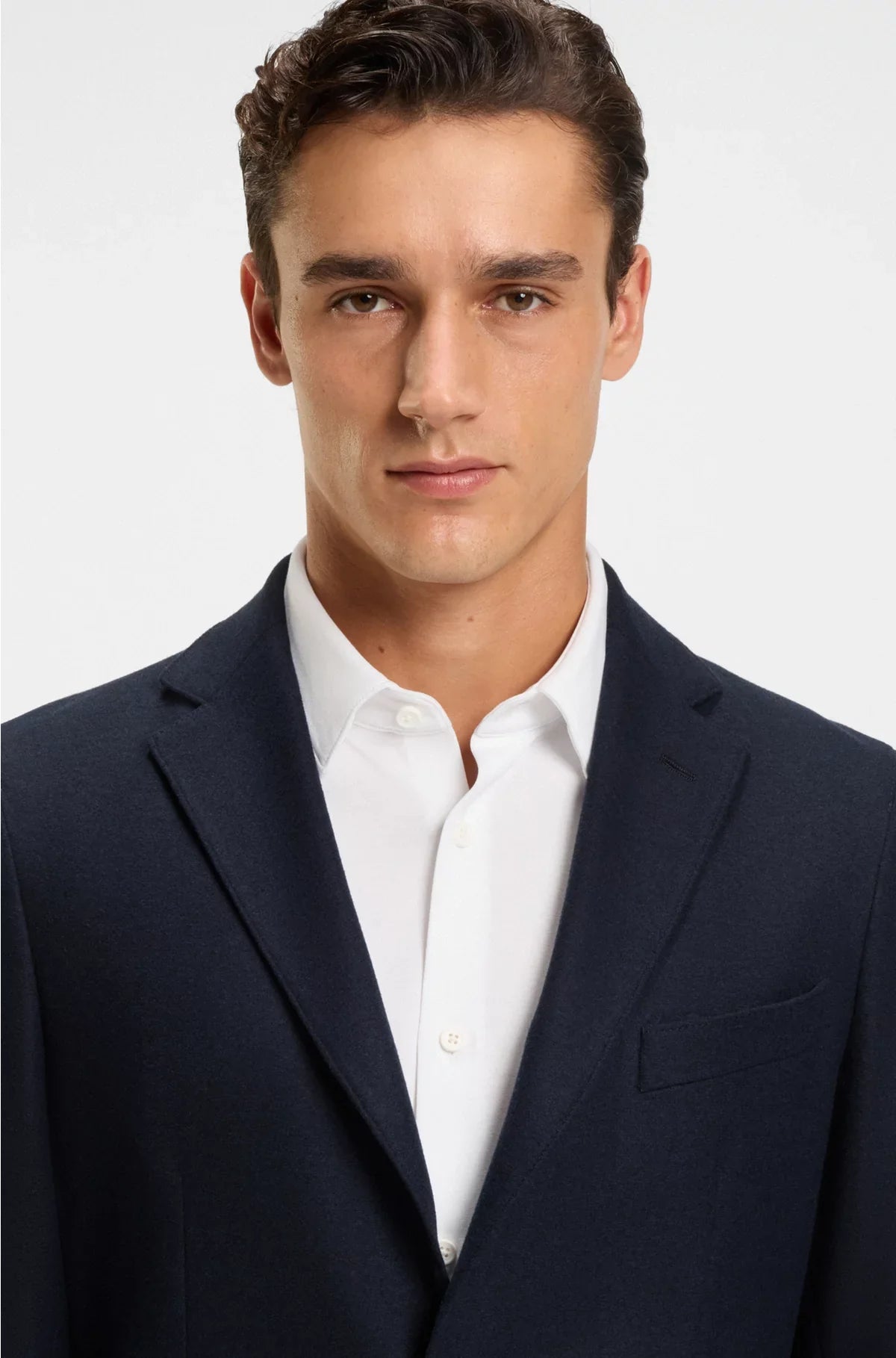 SLIM-FIT BLAZER IN BRUSHED STRETCH FLANNEL