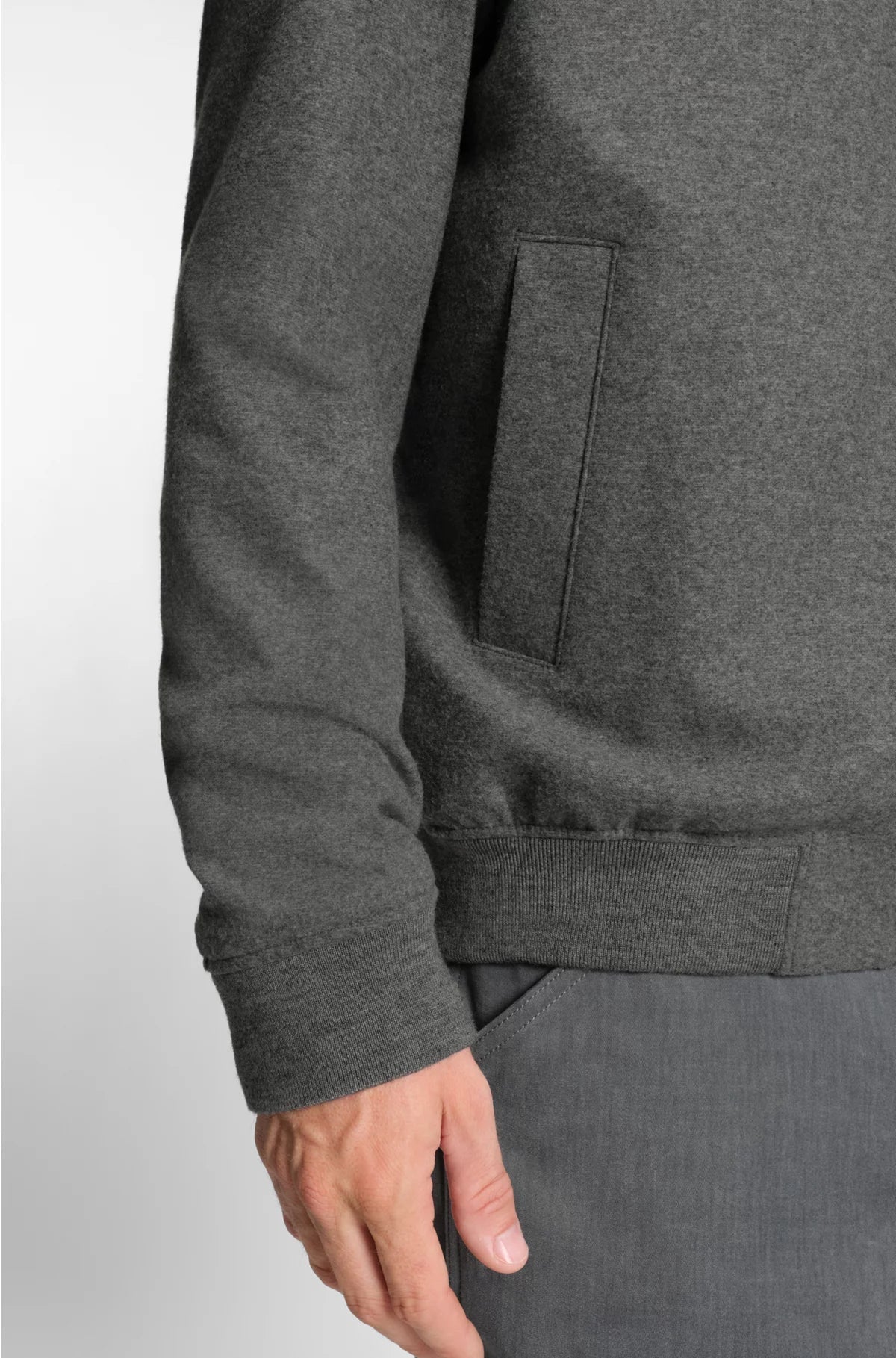 SLIM-FIT JACKET IN BRUSHED STRETCH FLANNEL