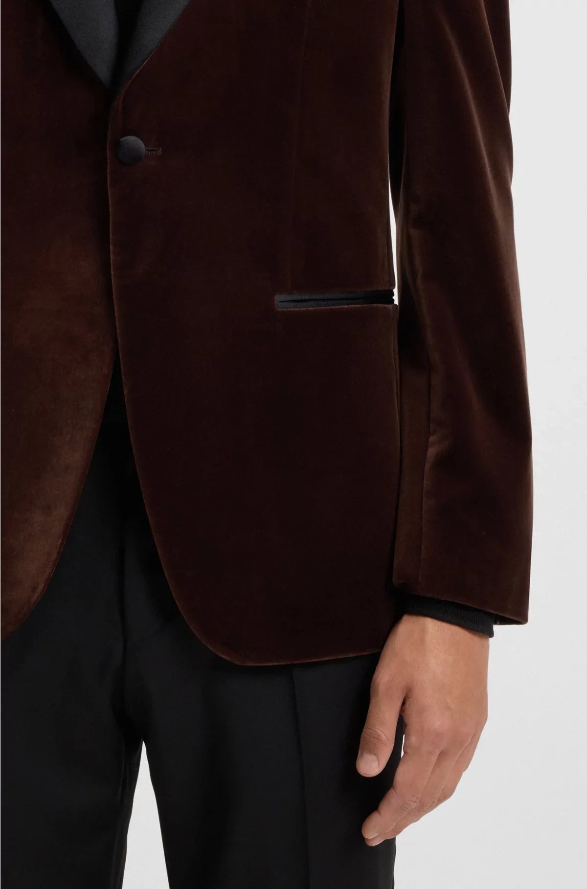 SLIM-FIT TUXEDO JACKET IN COTTON VELVET