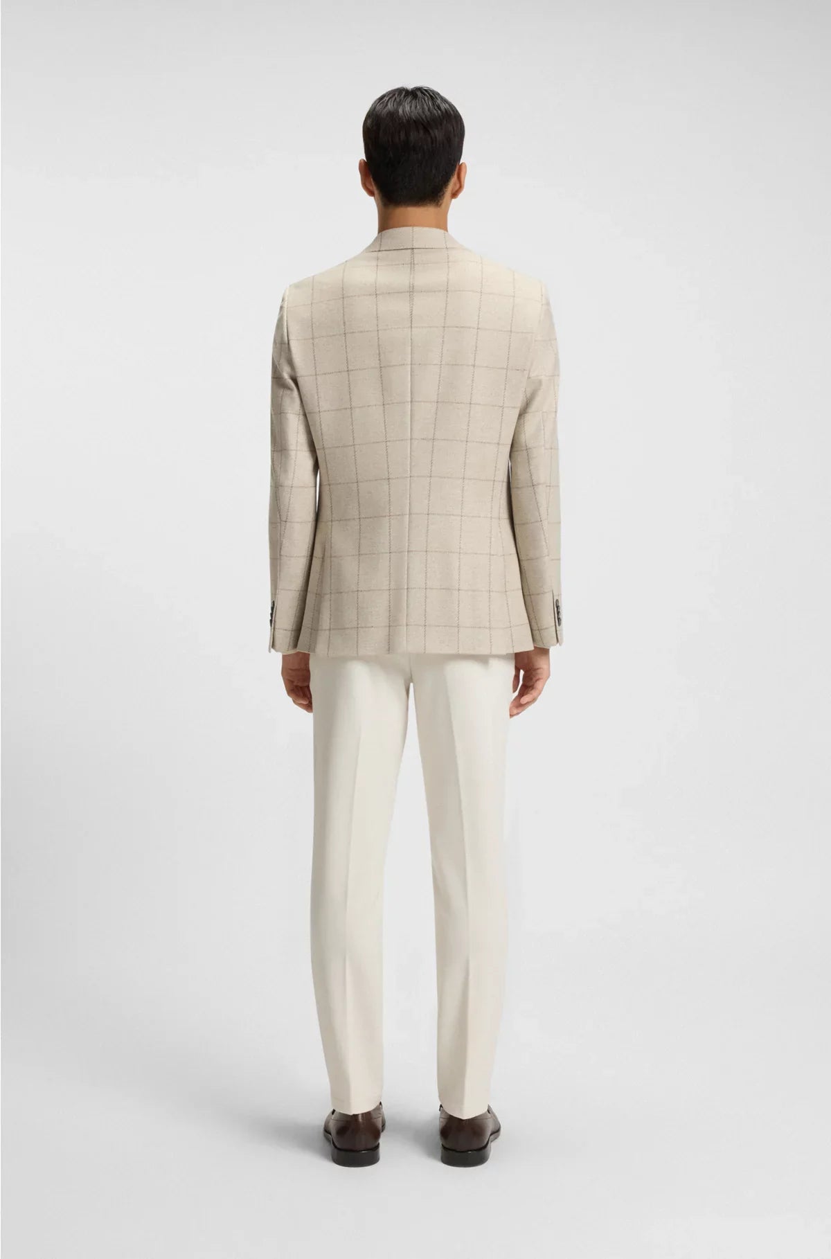 REGULAR-FIT JACKET IN A CHECKED WOOL BLEND