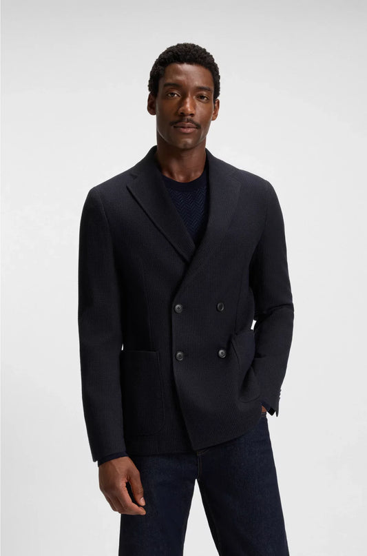 BLAZER SLIM-FIT IN LANA STRETCH MICROFANTASTICAA