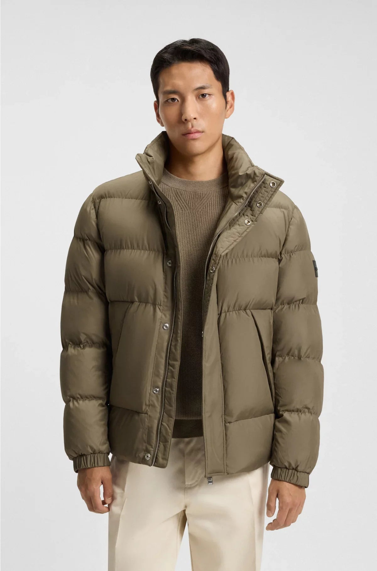 WATER-REPELLENT JACKET WITH LOGO BADGE