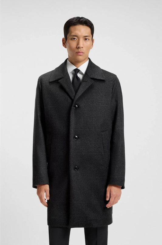 CAPPOTTO DALLA VESTIBILITÀ MORBIDA IN LANA E CASHMERE A QUADRI