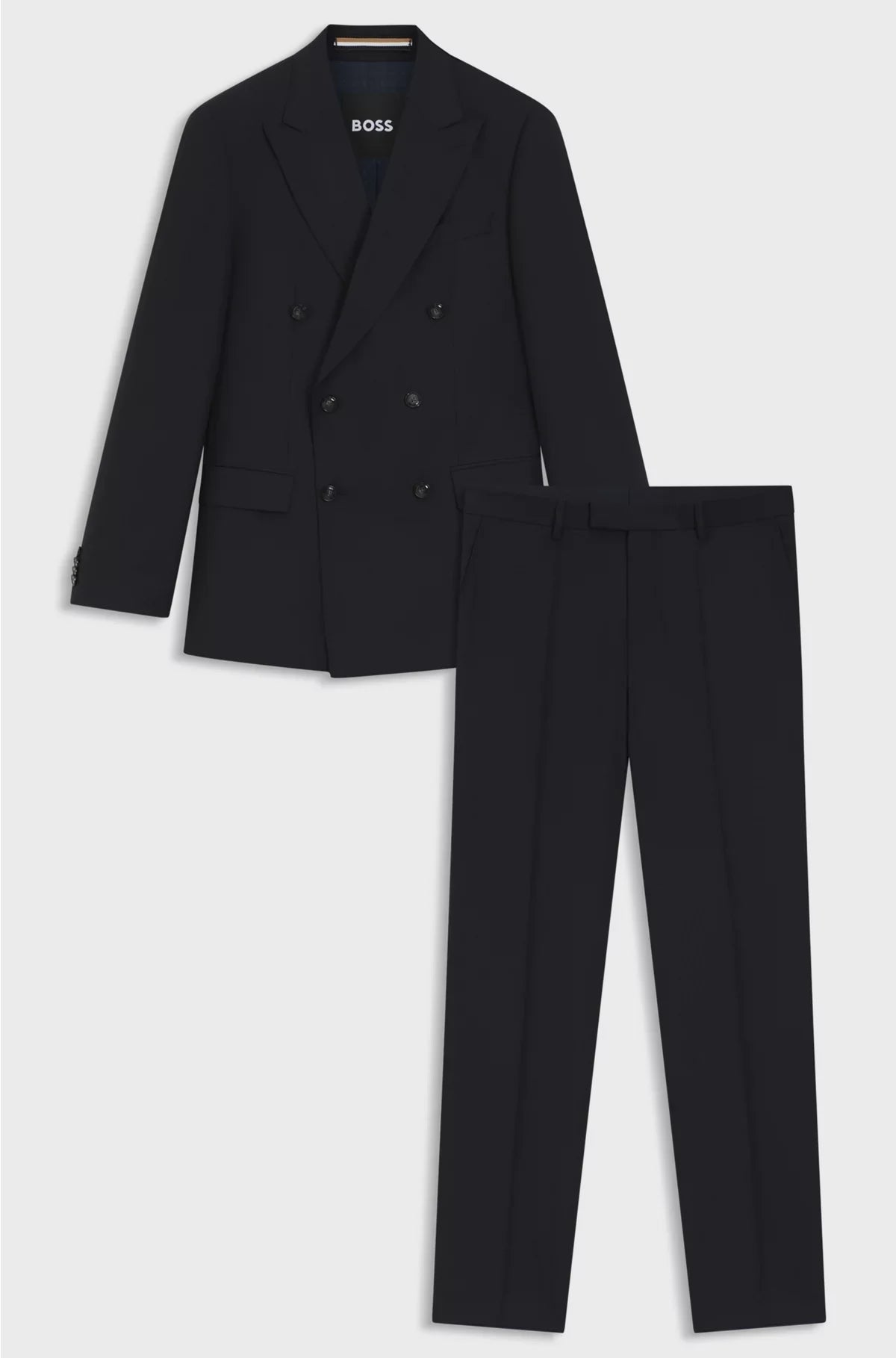 TWO-PIECE SLIM-FIT SUIT IN PINSTRIPE VIRGIN WOOL