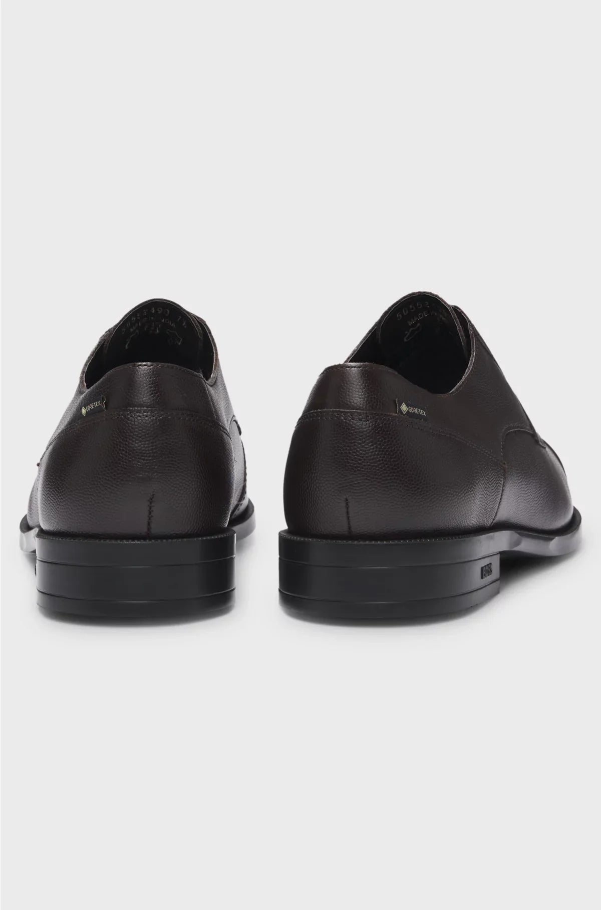 PRINTED-LEATHER DERBY SHOES WITH CAP TOE