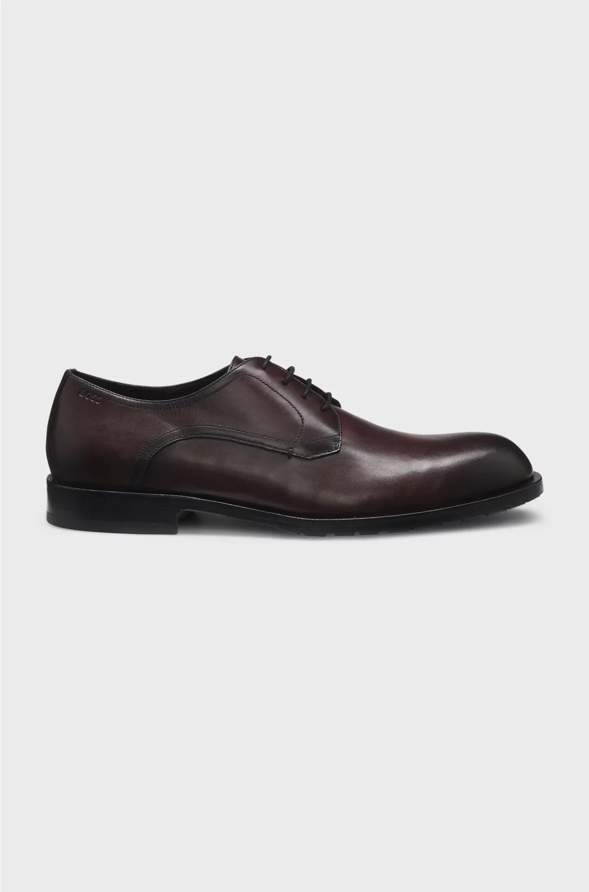 LEATHER DERBY SHOES WITH EMBOSSED LOGO