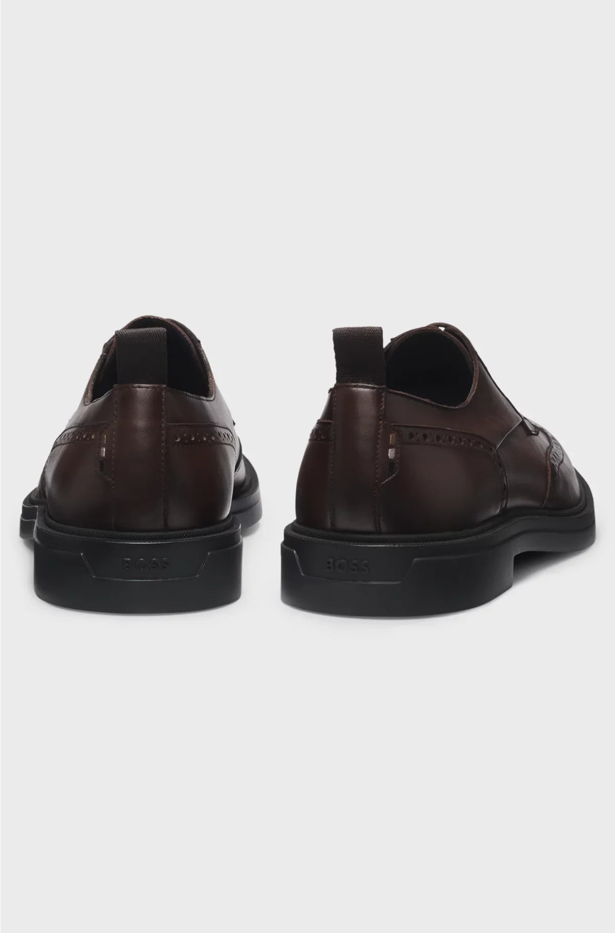 NAPPA-LEATHER DERBY SHOES WITH BROGUE DETAILS