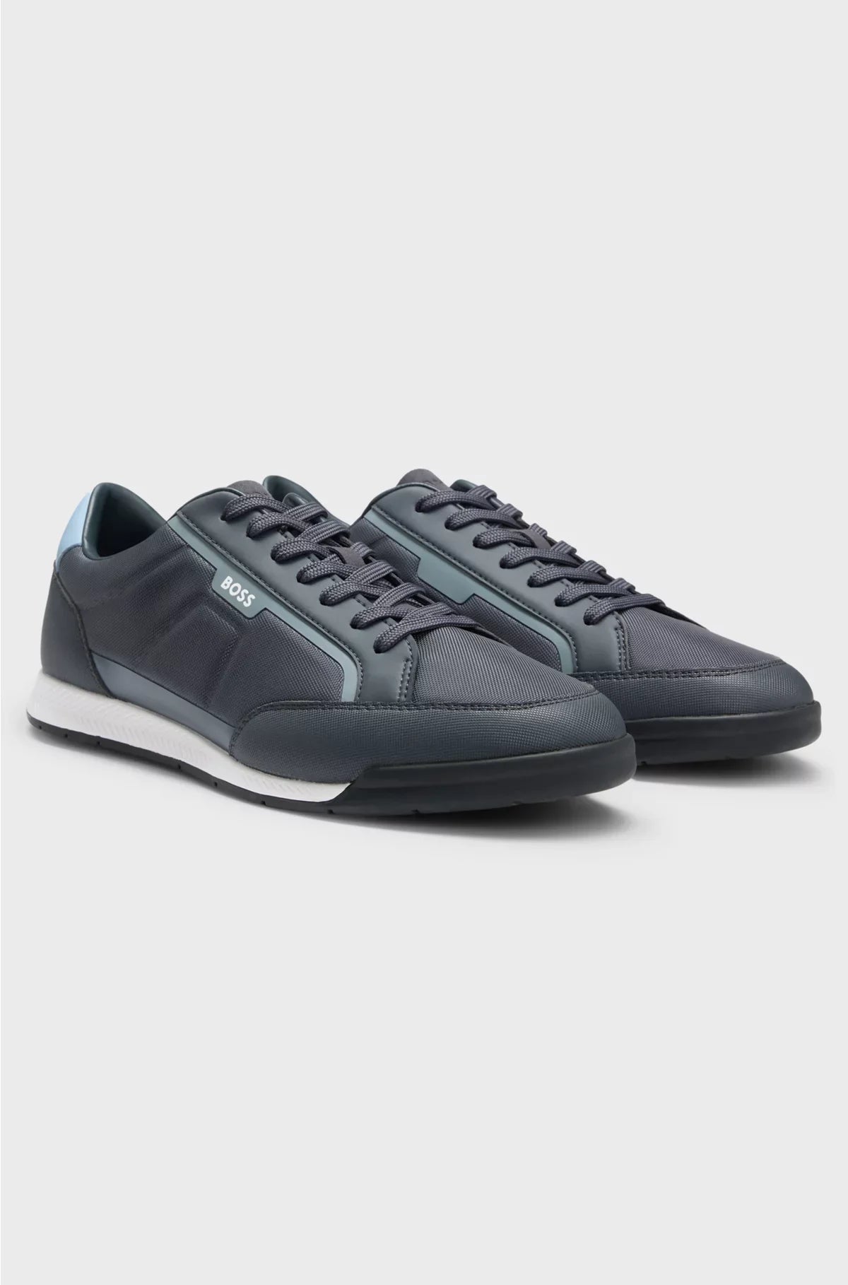 MIXED-MATERIAL TRAINERS WITH CONTRAST BACK TAB