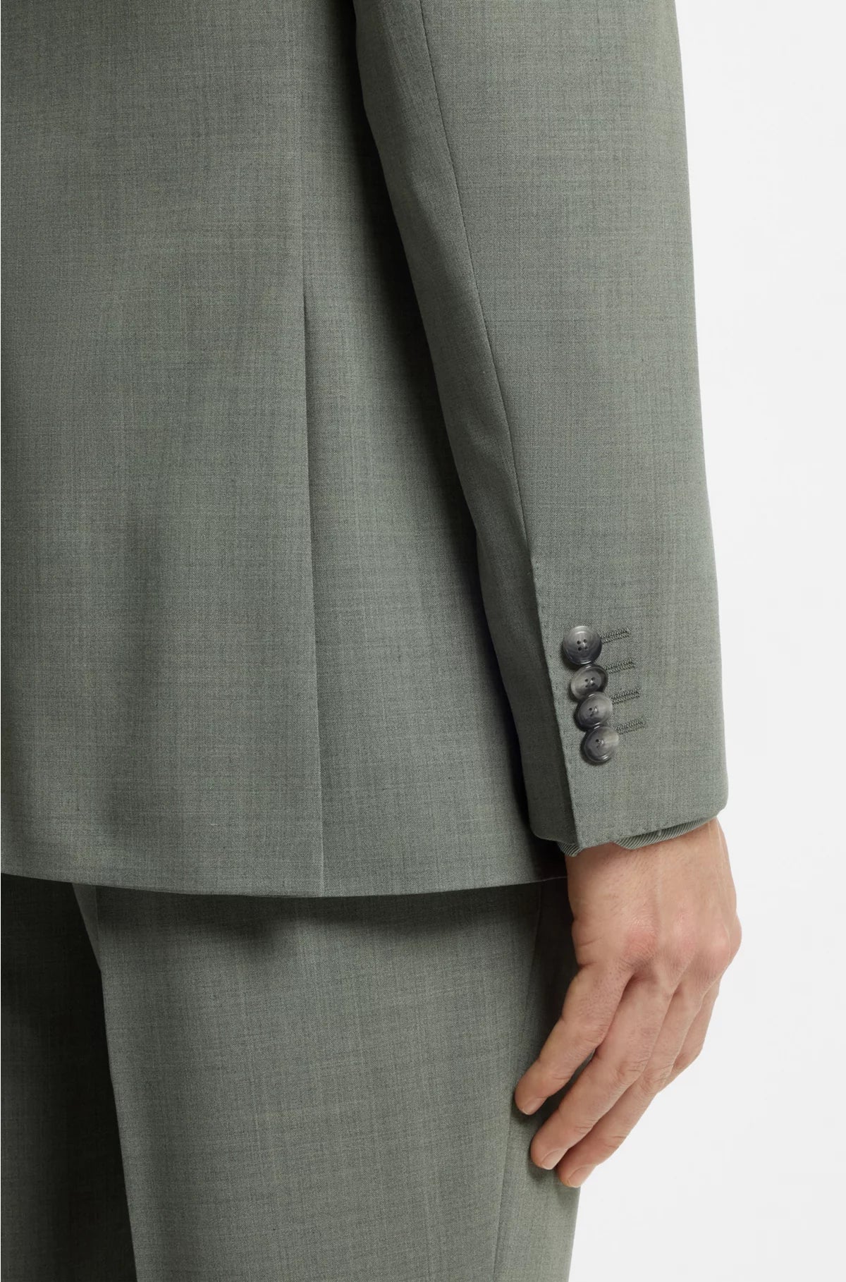 EASY-CARE SUIT IN STRETCH CLOTH WITH WOOL
