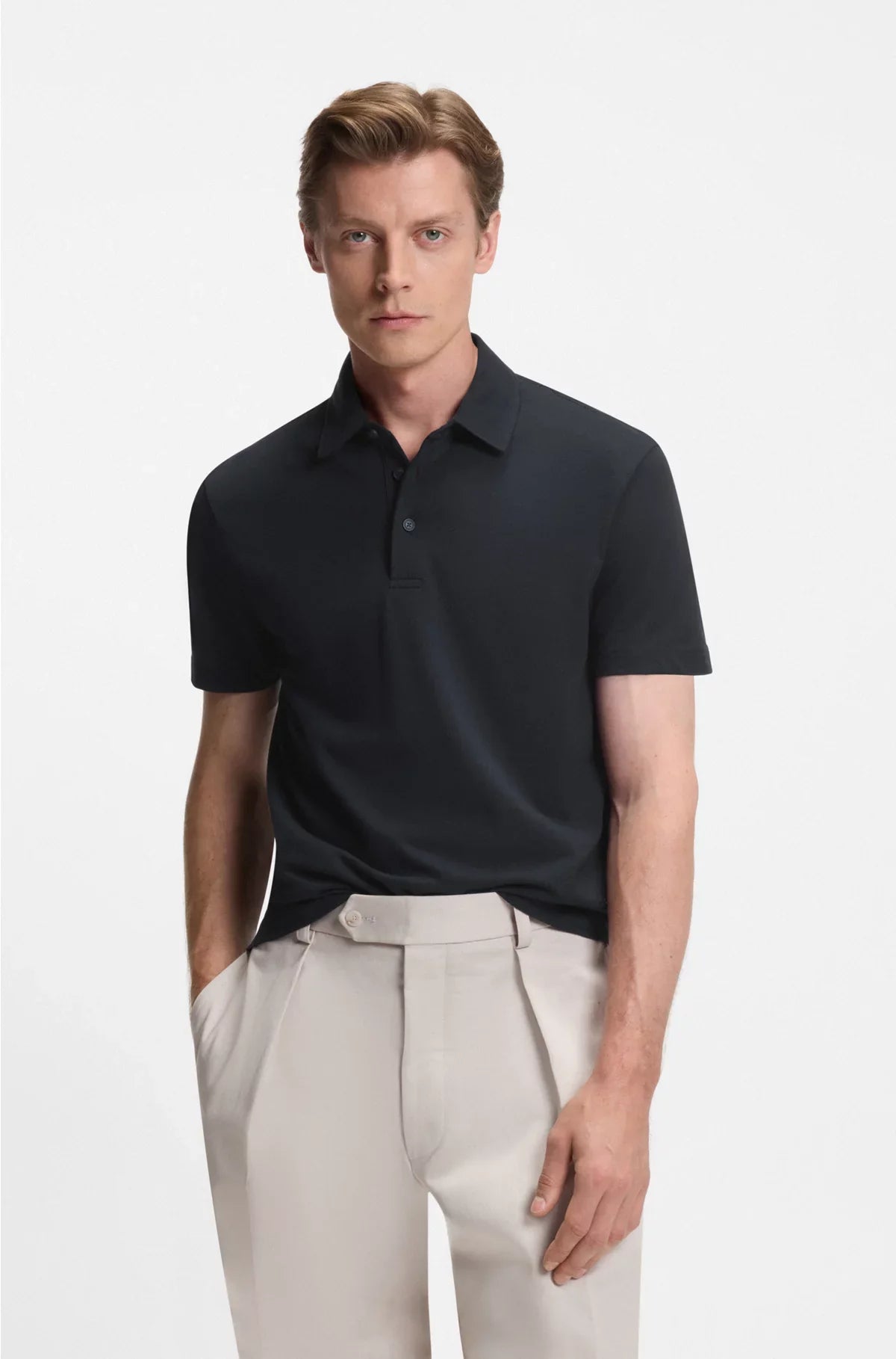 POLO SHIRT IN COTTON AND SILK