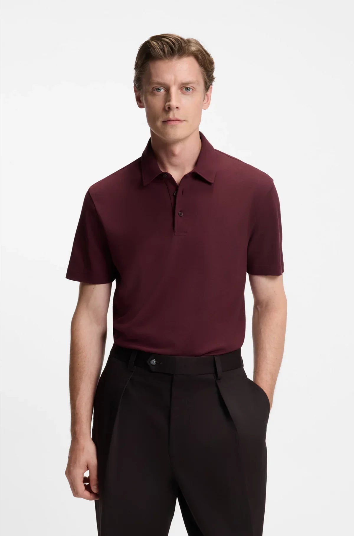 POLO SHIRT IN COTTON AND SILK