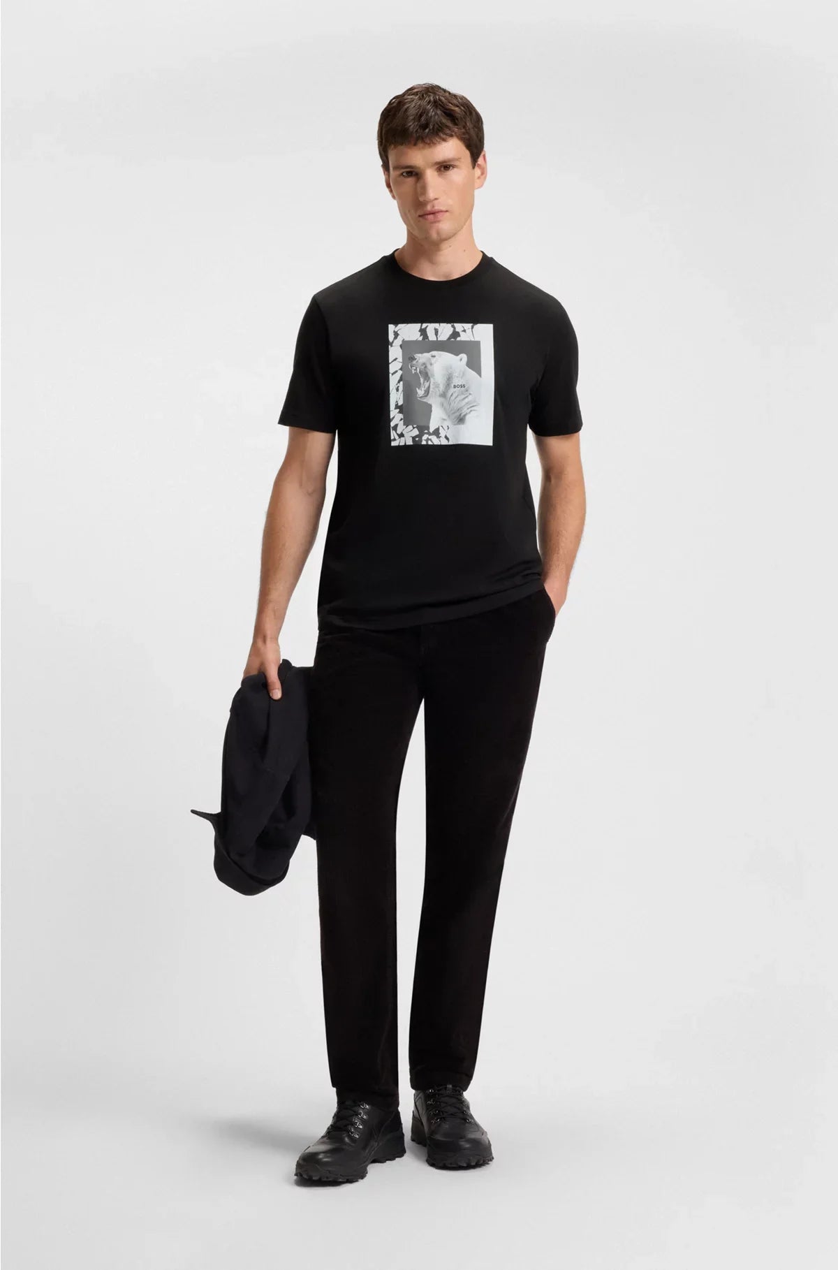 T-SHIRT IN JERSEY DI COTONE CON STAMPA ANIMALE