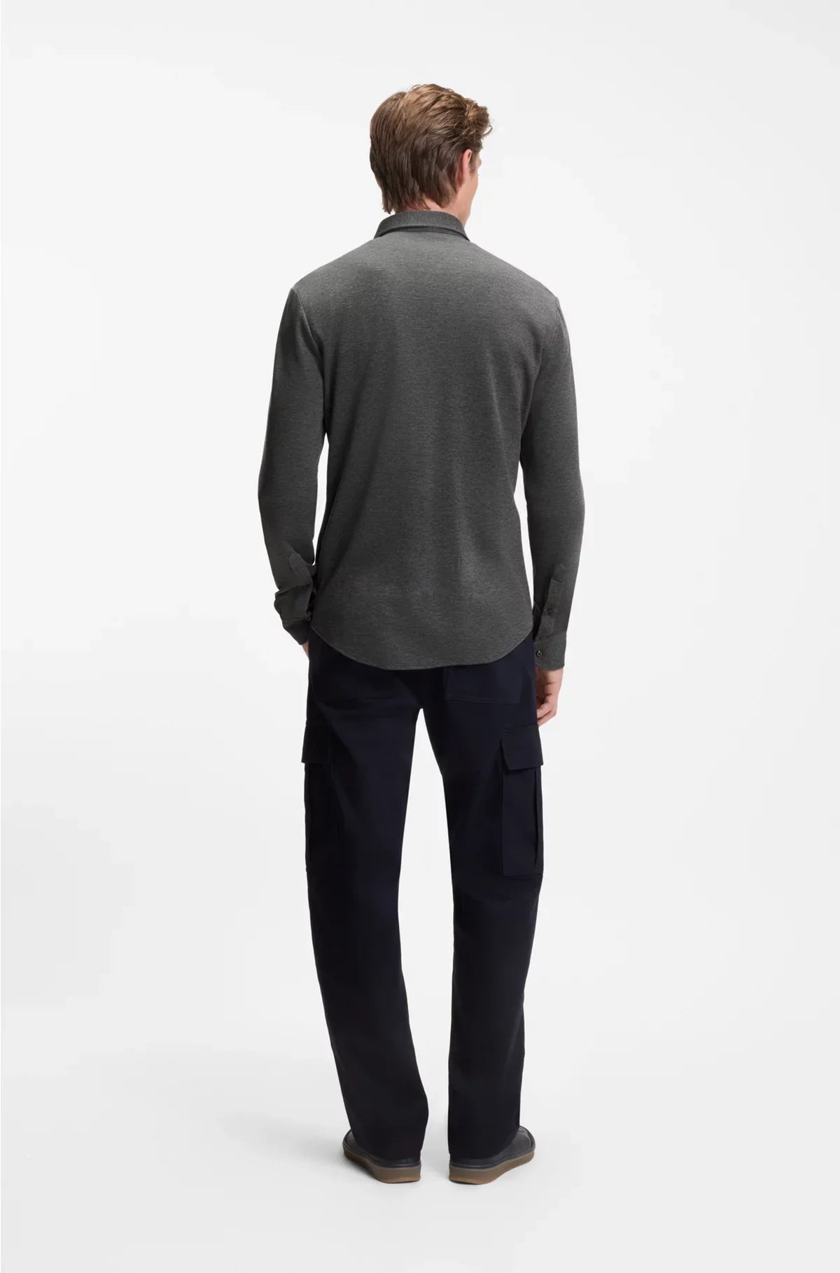 SLIM-FIT SHIRT IN COTTON JERSEY