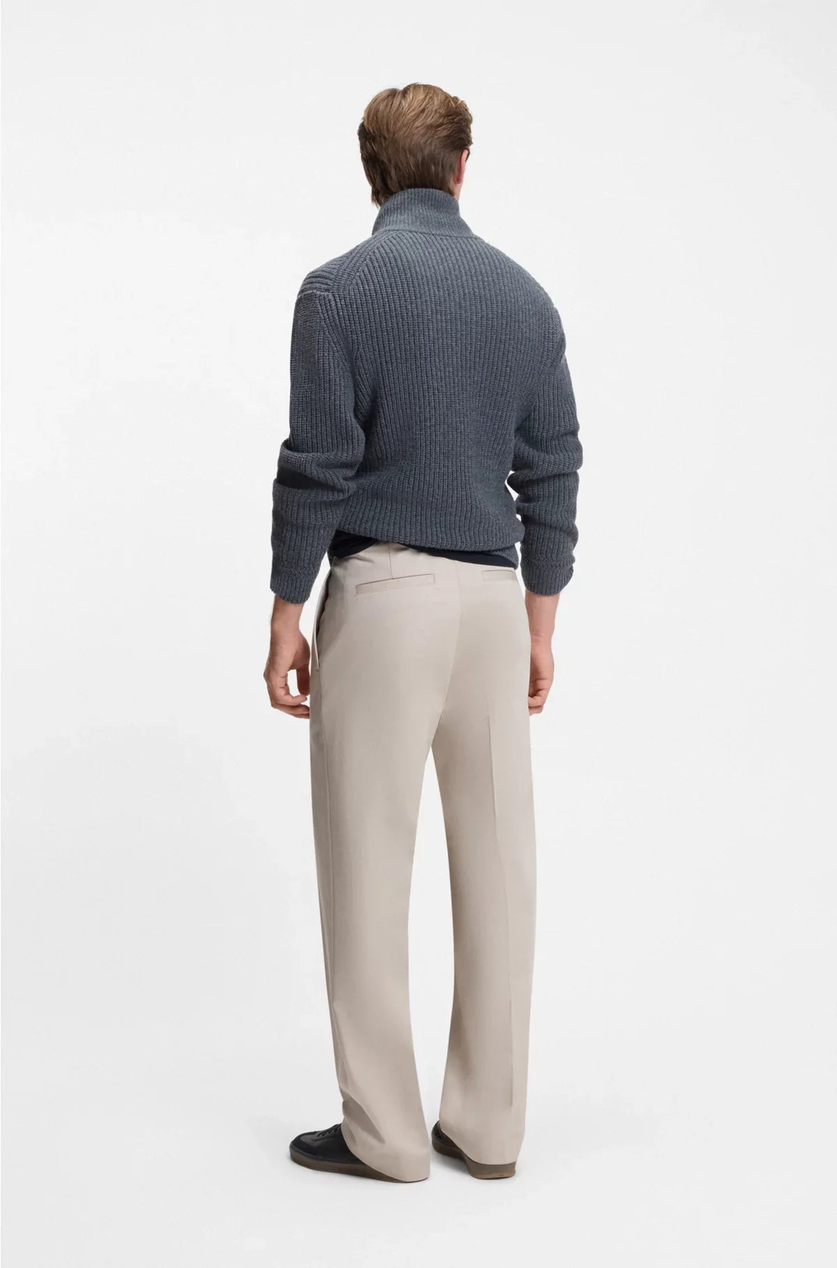 MICRO-PATTERNED TROUSERS IN COTTON
