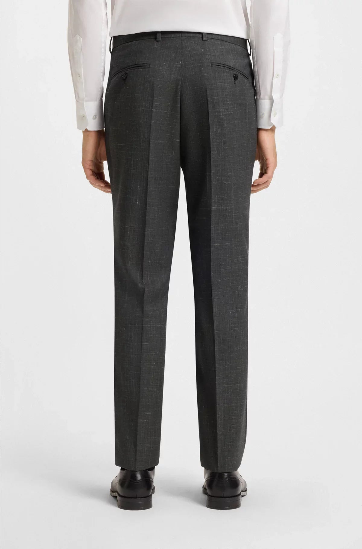 TWO-PIECE REGULAR-FIT SUIT IN WOOL AND LINEN