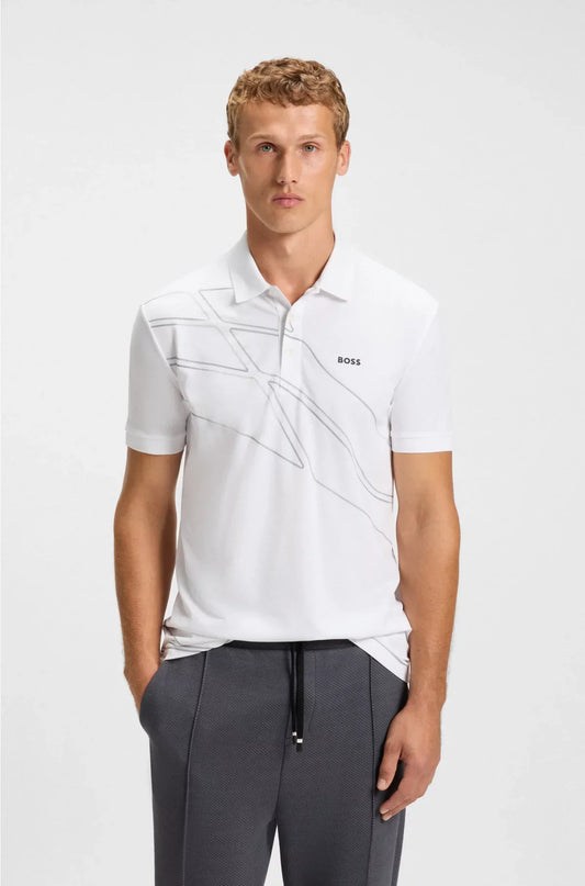 PADDY COTTON-BLEND POLO SHIRT WITH ARTWORK
