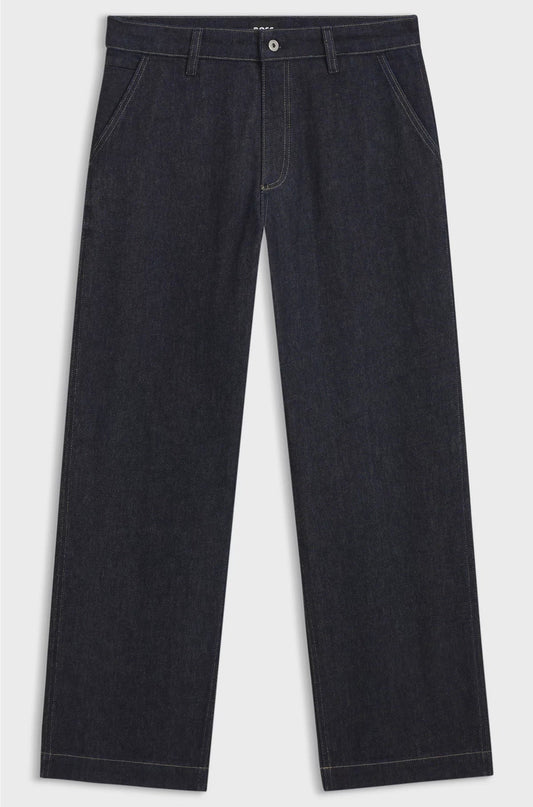 RELAXED-FIT JEANS IN INDIGO STRETCH DENIM