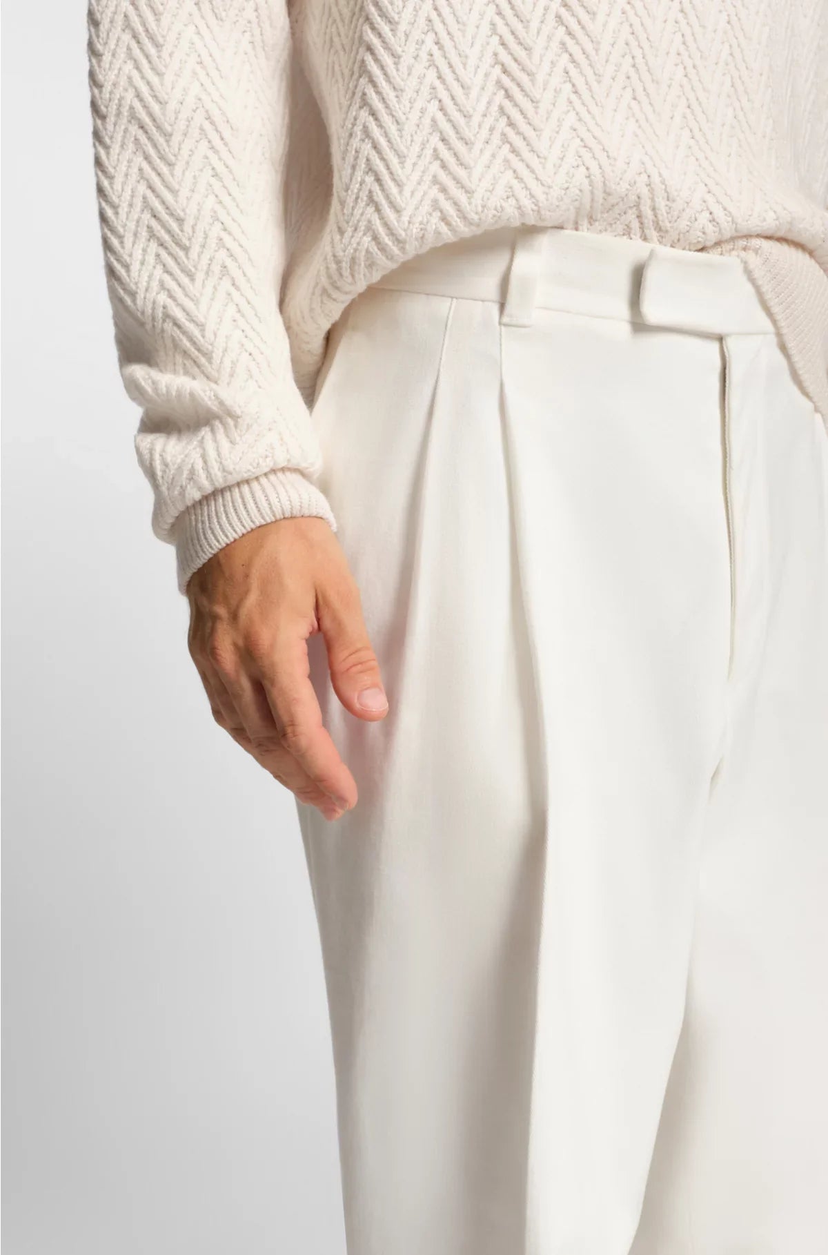 PANTALONI COMODI IN COTONE ELASTICIZZATO MERCERIZZATO