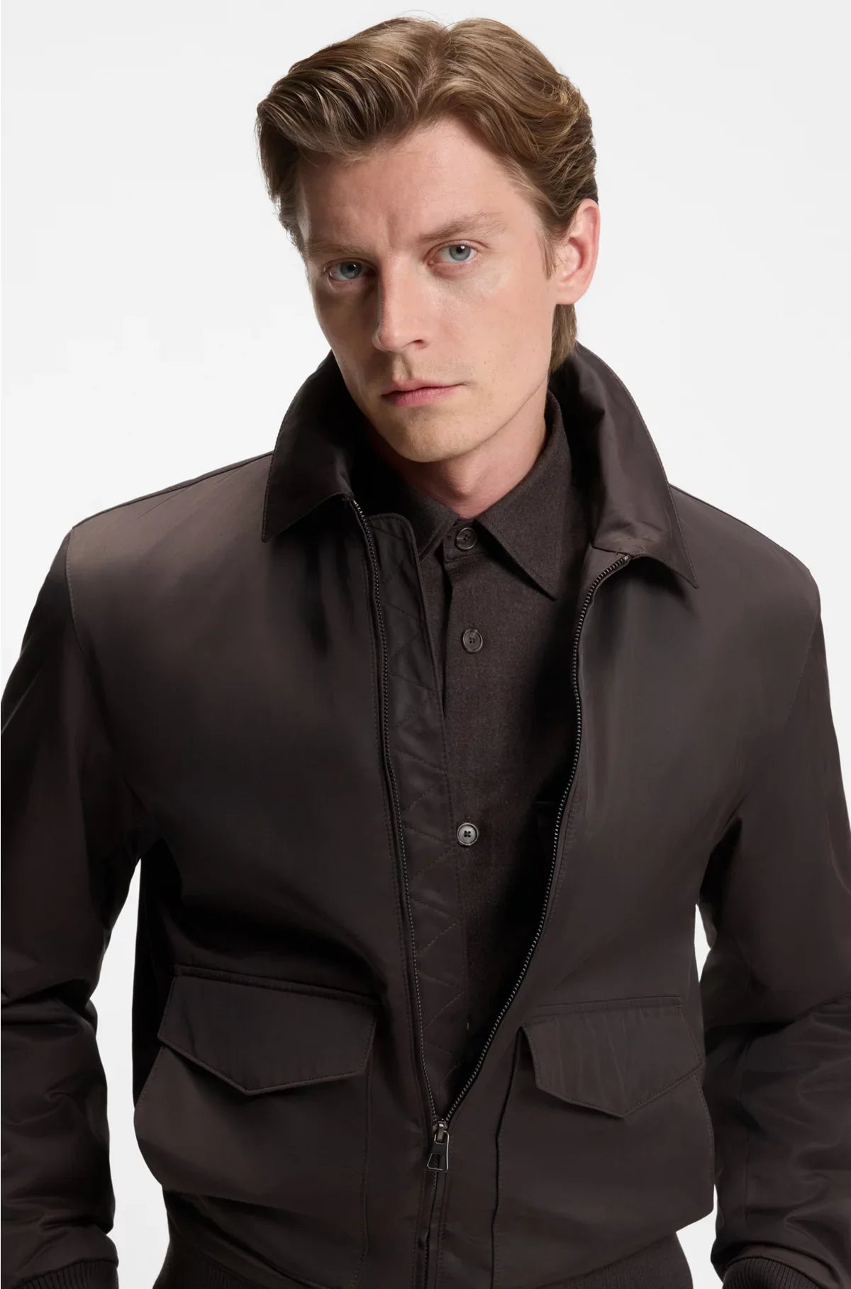 JACKET IN WATER-REPELLENT TWILL