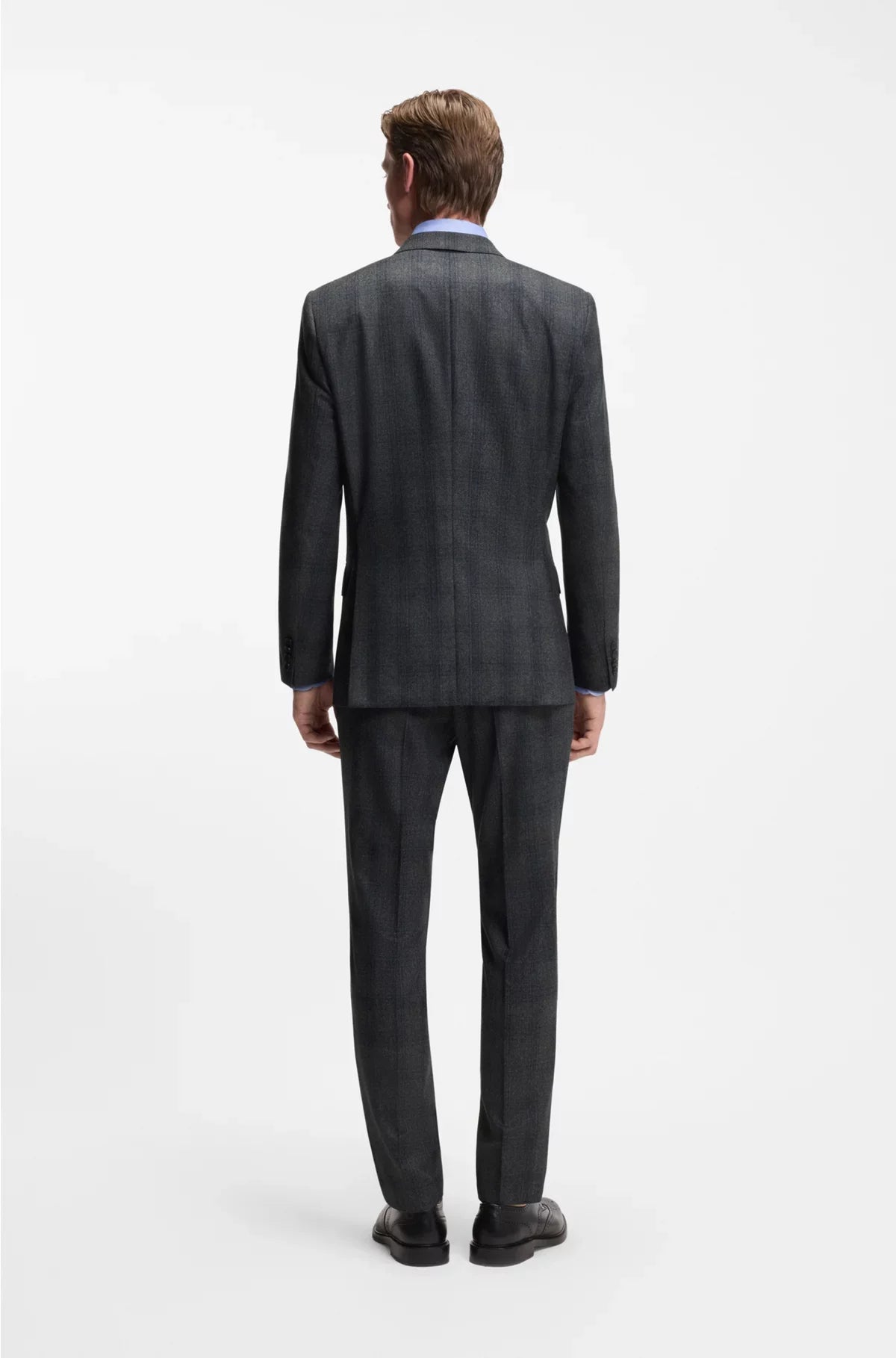 SLIM-FIT SUIT JACKET IN CHECKED WOOL