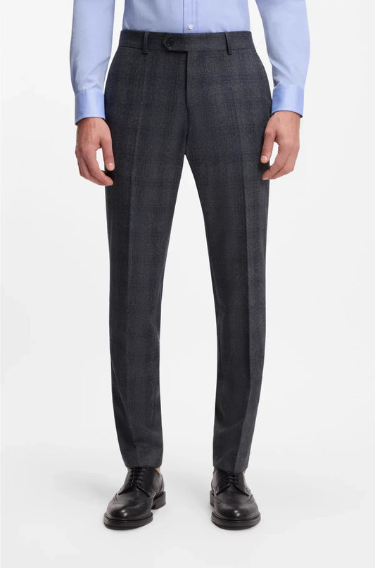 PANTALONI SLIM FIT IN PURA LANA VERGINE A QUADRETTI