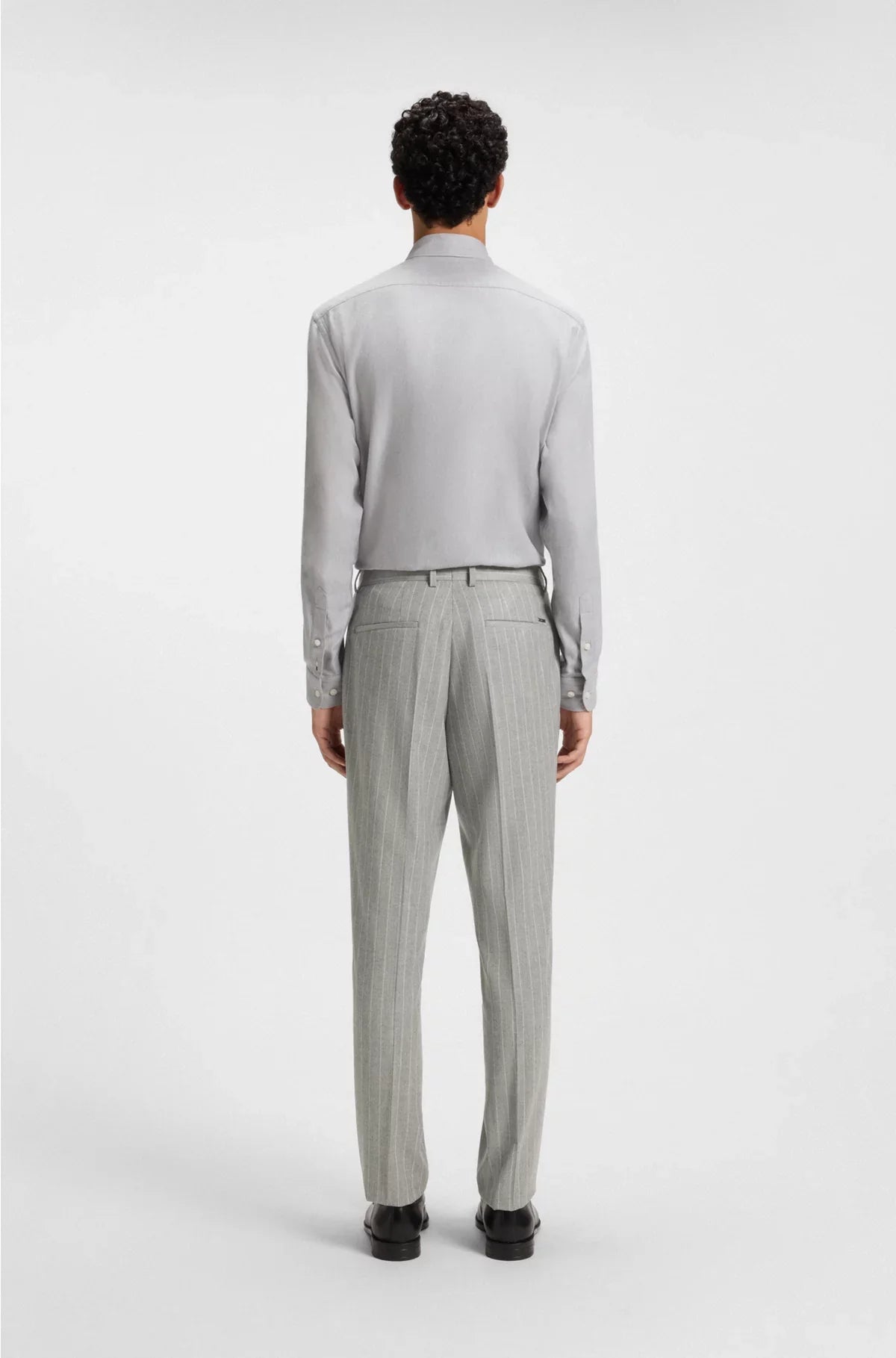 FORMAL TROUSERS IN STRIPED VIRGIN WOOL