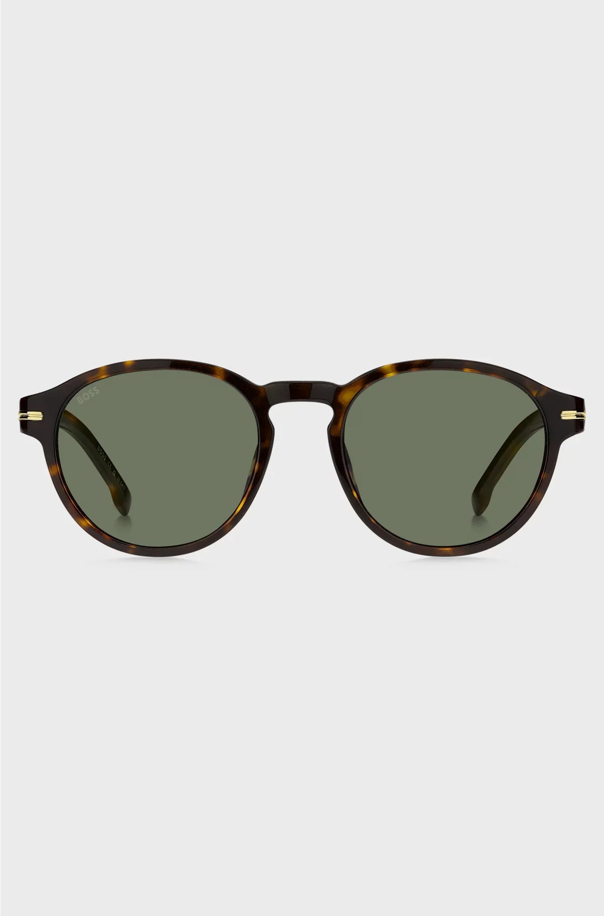 HORN-ACETATE SUNGLASSES WITH SIGNATURE GOLD-TONE DETAIL