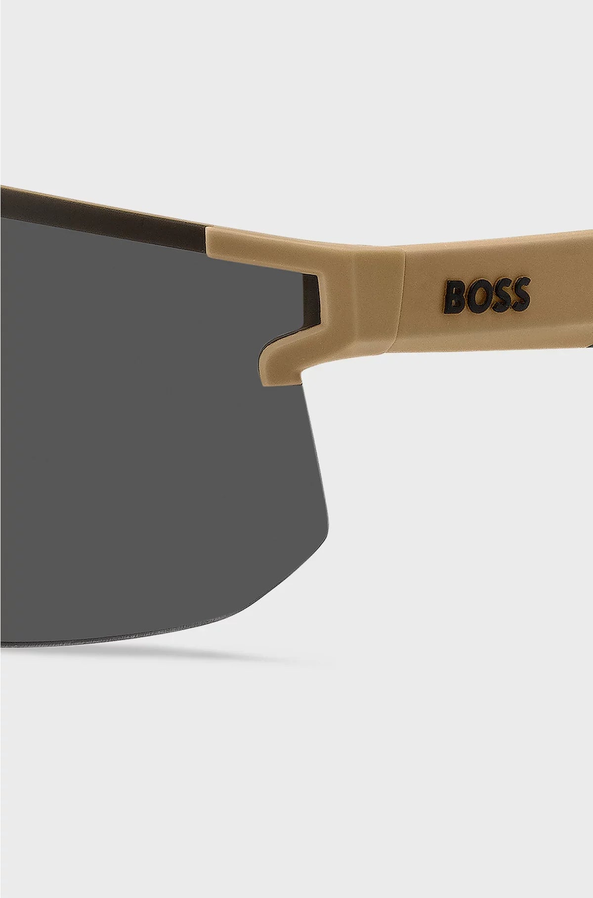 CAMEL MASK-STYLE SUNGLASSES WITH BRANDED TEMPLES AND BRIDGE