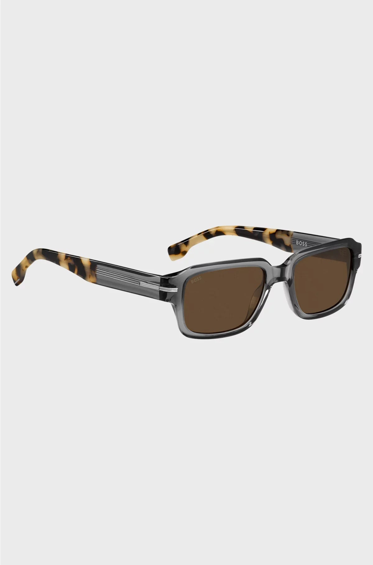 TRANSPARENT-ACETATE SUNGLASSES WITH HAVANA DETAILING