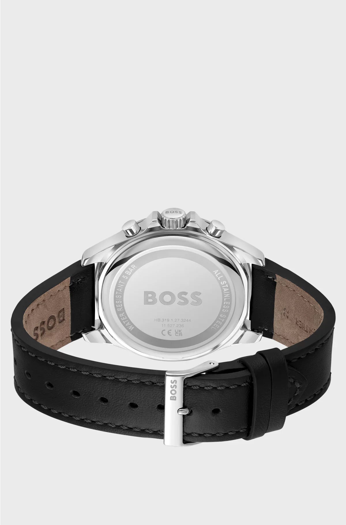 OROLOGIO CRONOGRAFO TROPER CON CINTURINO CON LOGO E QUADRANTE NERO