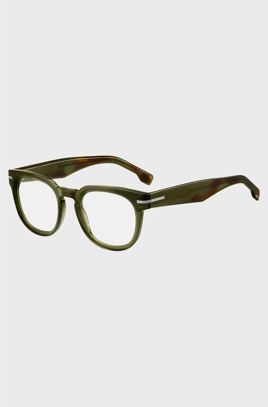 MONTATURA DA VISTA VERDE ACETATO CON CERNIERE COLOR ARGENTO